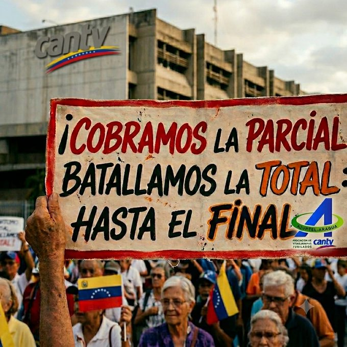 bonnet2604gma's tweet photo. #30Jul Con el orgullo de haber conectado a toda una nación, hoy nos mantenemos firmes tras 1 Mes de lucha. Ningún silencio patronal apagará la voz de quienes dimos la vida por CANTV. #JubiladosCantvEnLucha #RestituyanElBono @ContactoCantv @salaprensaCantv @la_patilla @ReporteYa https://t.co/CdTonfcynM