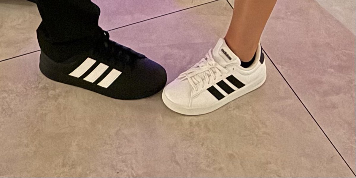 scotthuffman23's tweet photo. When your daughter asks you to wear Adidas shoes for her wedding so you can match her…

And yes she wore them for the ceremony as well. 

#Adidas https://t.co/I82kLKokgY