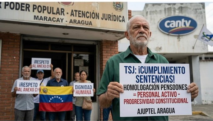 bonnet2604gma's tweet photo. #30Jul Construimos el legado de las telecomunicaciones y hoy escribimos la página más noble de nuestra historia: la defensa de nuestros derechos. ¡La lucha sigue hasta vencer! #JubiladosCantvEnLucha #RestituyanElBono @ContactoCantv @salaprensaCantv @SebastianaB @DavidPlacer https://t.co/bd3YkOvH6k