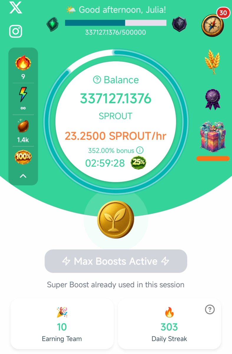 Julia21647829's tweet photo. Day 303 of mining SPROUT NETWORK
๐ฟ๐ฑ๐ Keep going ๐
@Sprout_Network #sproutnetwork #pinetwork #mobilemining #usaproject https://t.co/rjr7TVPQux