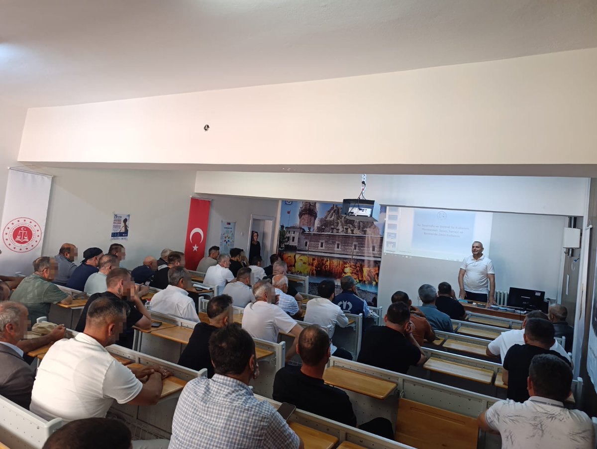 tokatdsm's tweet photo. Tokat Denetimli Serbestlik Müdürlüğü, yükümlülere yönelik farkındalık etkinlikleri kapsamında 28 Temmuz 2026 tarihinde saat 13:45’te müdürlük seminer salonunda "Su Tasarrufu ve Verimli Su Kullanma Yöntemleri" konulu seminer düzenledi. https://t.co/WNh3KWimbm