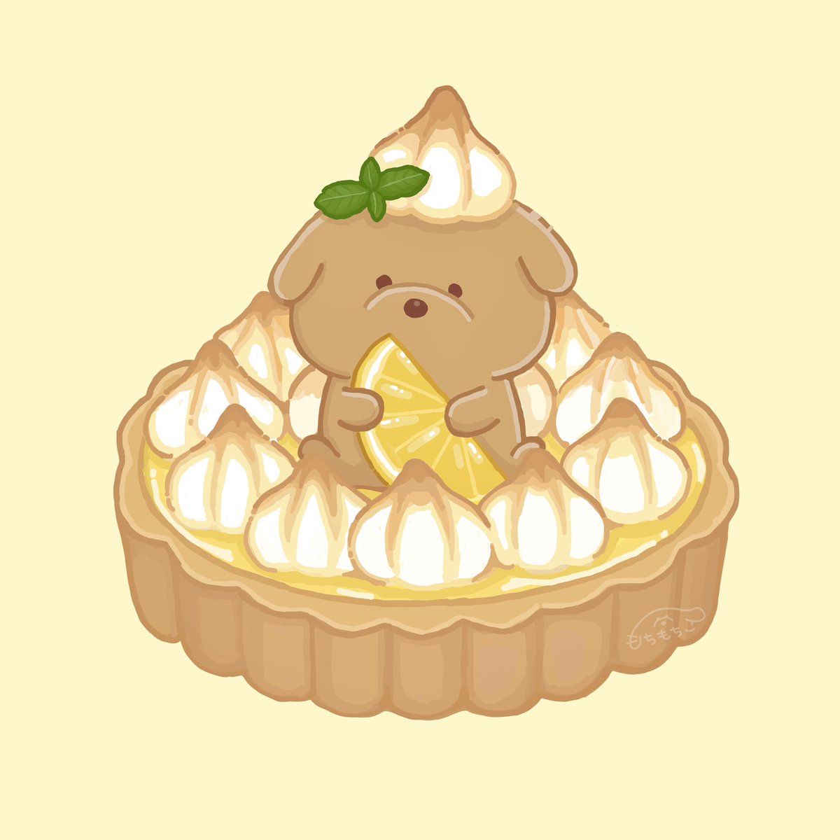 maru__wanko's tweet photo. レモンメレンゲタルト🍋

#まるわんこ https://t.co/WxcPoJ2o6g