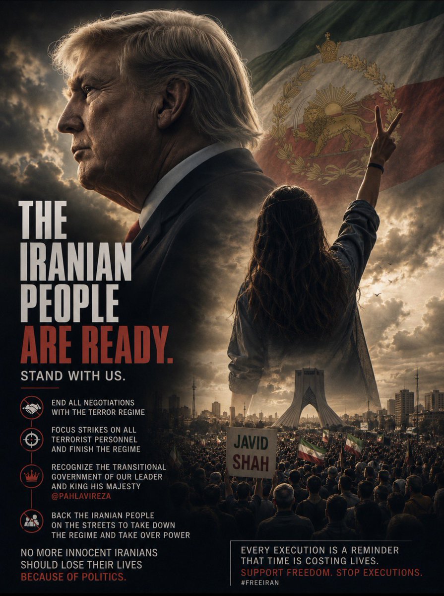 amita_0302's tweet photo. Mr. President @realDonaldTrump,

The Iranian people are grateful that you confronted the Islamic Republic and weakened the machinery of a regime that has terrorized our nation for nearly half a century.

But today, negotiations are coming at a devastating human cost.

While talks continue, the regime is executing innocent Iranians almost every day. Every day this regime survives means more families shattered, more innocent lives stolen, and more young Iranians sent to the gallows.

Time is measured in Iranian lives.

No innocent Iranian should die because diplomacy gives this regime more time to kill.

If the United States continues negotiating with the executioners of the Iranian people while they carry out daily hangings, many Iranians will struggle to see those negotiations as anything but a lifeline for the regime. Families burying their loved ones cannot view diplomacy as peace when it gives their oppressors more time to execute.

We respectfully urge you to:

• End all negotiations with the Islamic Republic.
• Continue maximum pressure against the regime’s terrorist and repressive apparatus until it can no longer threaten the Iranian people or the world.
• Recognize the transitional government led by His Majesty King @PahlaviReza as the legitimate representative of the Iranian people’s democratic aspirations.
• Stand openly with the Iranian people as they reclaim their country and end the regime’s tyranny.

Mr. President @POTUS, every day of delay costs innocent Iranian lives.

The Iranian people are ready.

Stand with the people of Iran—not with the regime that imprisons, tortures, and executes them. History will remember those who stood with freedom.