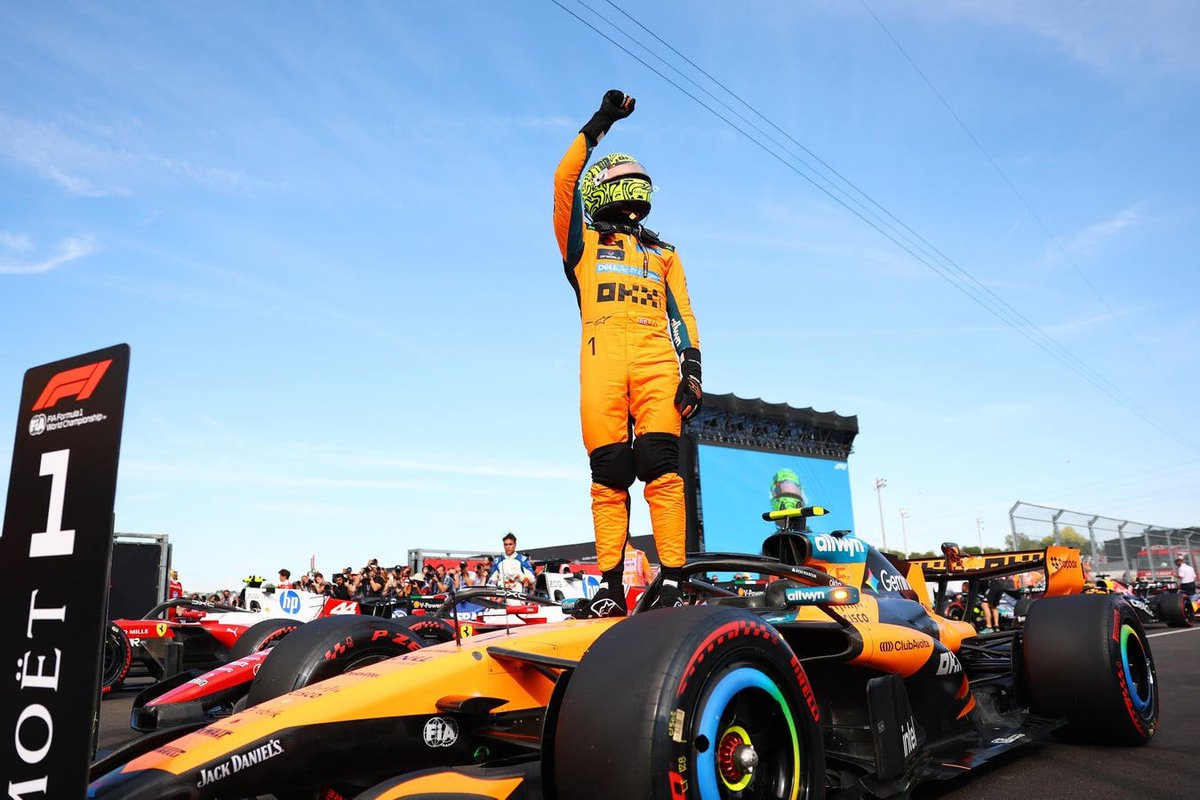F1BigData's tweet photo. Lando Norris has converted 7 of his last 9 pole positions into victories
This gives him a win rate from pole above 50% (9/17 - 52.94%) https://t.co/8rM6cxtiRz