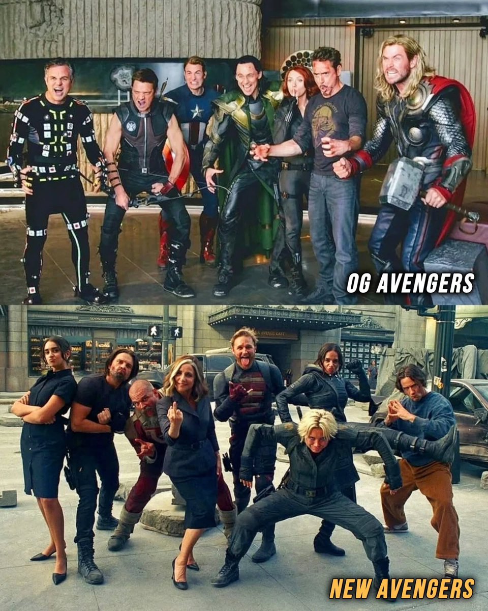 Nonyesf's tweet photo. Which one are you Old Avengers or New Avengers? https://t.co/jKEDKIIF0U