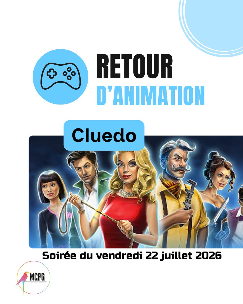 MCPGfr's tweet photo. 🕵️ Retour sur notre soirée Cluedo !

4 enquêtes, 4 parties et une égalité parfaite :
 🏆 Flav 2 victoires
 🏆 Annabesse 2 victoires

Mention spéciale à Madame Rose, qui a assassiné M. Le noir... avec un ski au téléphérique ! 🎿😂

#AssociationMCPG #Cluedo #Gaming #Juillet https://t.co/G3irwmihUB
