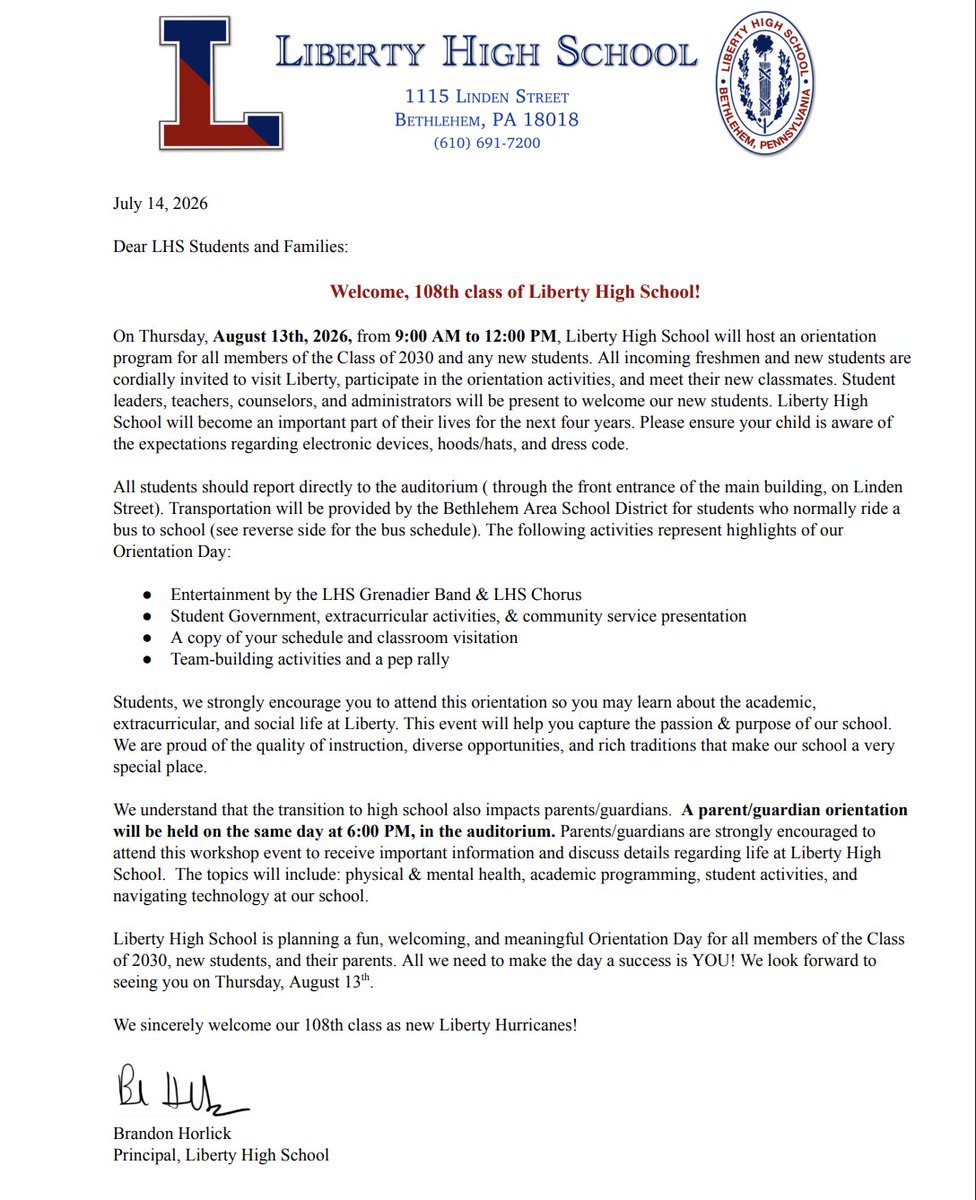 Liberty High School tweet media