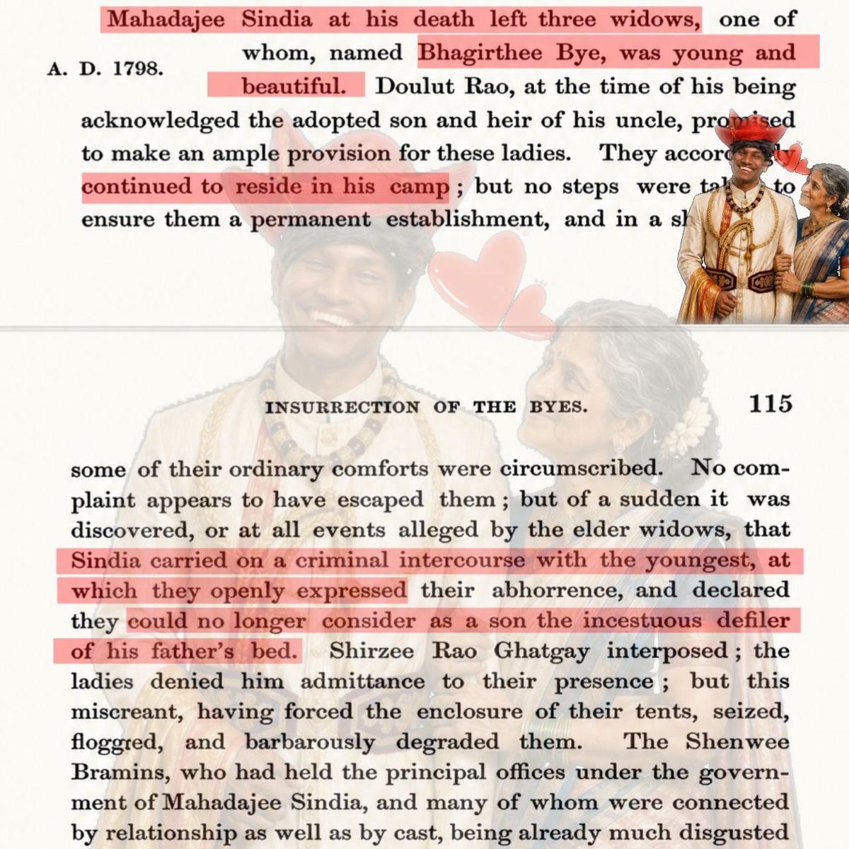 sususerrcb's tweet photo. “Incest” a very neech behaviour only found amongst the subhuman group of people. Kunbattas being one of them have been repeatedly offending their family member’s honour. This time it is Daulat rao Scindia, son of Mahadjee Scindia who graped his own mother and shamed his lineage. https://t.co/4IEsJg7vNh
