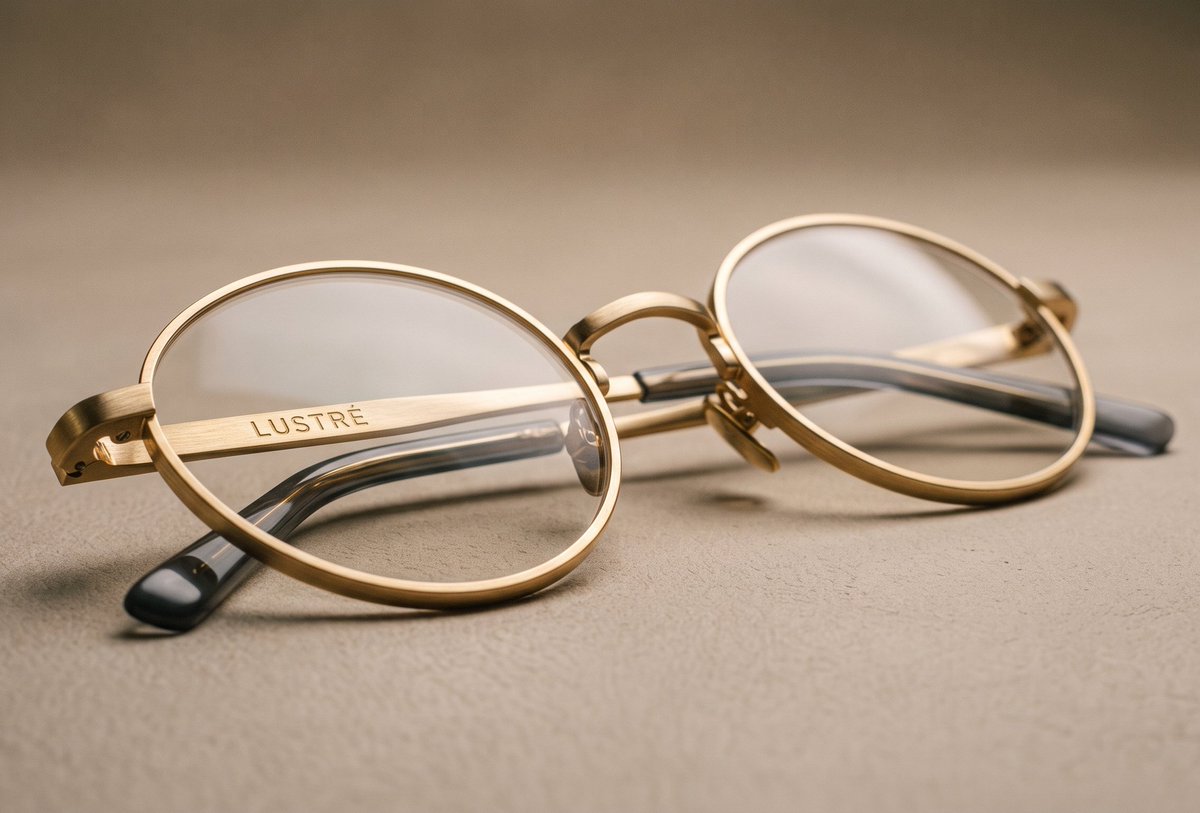 Lustre_AI's tweet photo. Look at the hinge.
The engraving.
The way light sits in the lens.

Nothing about this is soft- focus or approximate. LUSTRÉ. Craft, close up! https://t.co/sXKbUYRc59