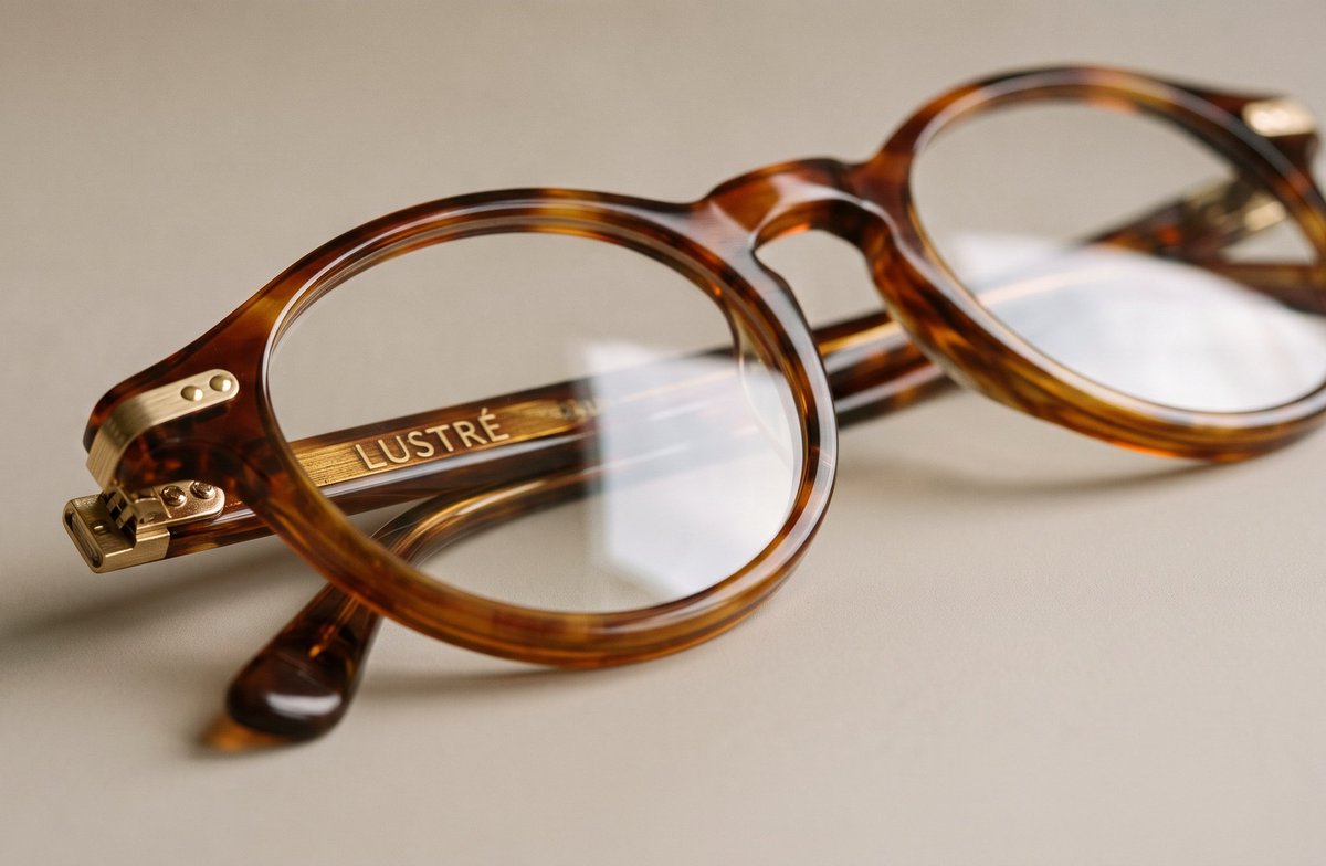 Lustre_AI's tweet photo. Look at the hinge.
The engraving.
The way light sits in the lens.

Nothing about this is soft- focus or approximate. LUSTRÉ. Craft, close up! https://t.co/sXKbUYRc59