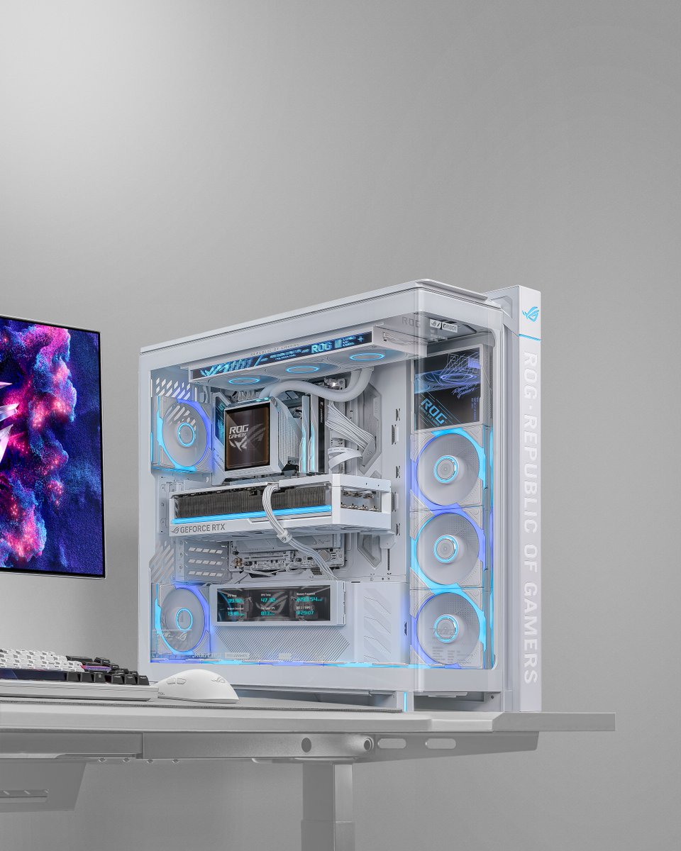 ASUS_ROG's tweet photo. Show off your hardware with the #ROG Cronox ARGB #chassis, backed by the precision cooling of ROG Eurux GR120 ARGB fans.
Get the look: 🤍 https://t.co/JQLQ8bXoiA
⚪ https://t.co/Eep0pA8UNe
�� https://t.co/i4mpcD1alq
#CaseFan #PCBuilds #WhiteBuild https://t.co/yrWDvtkPNg