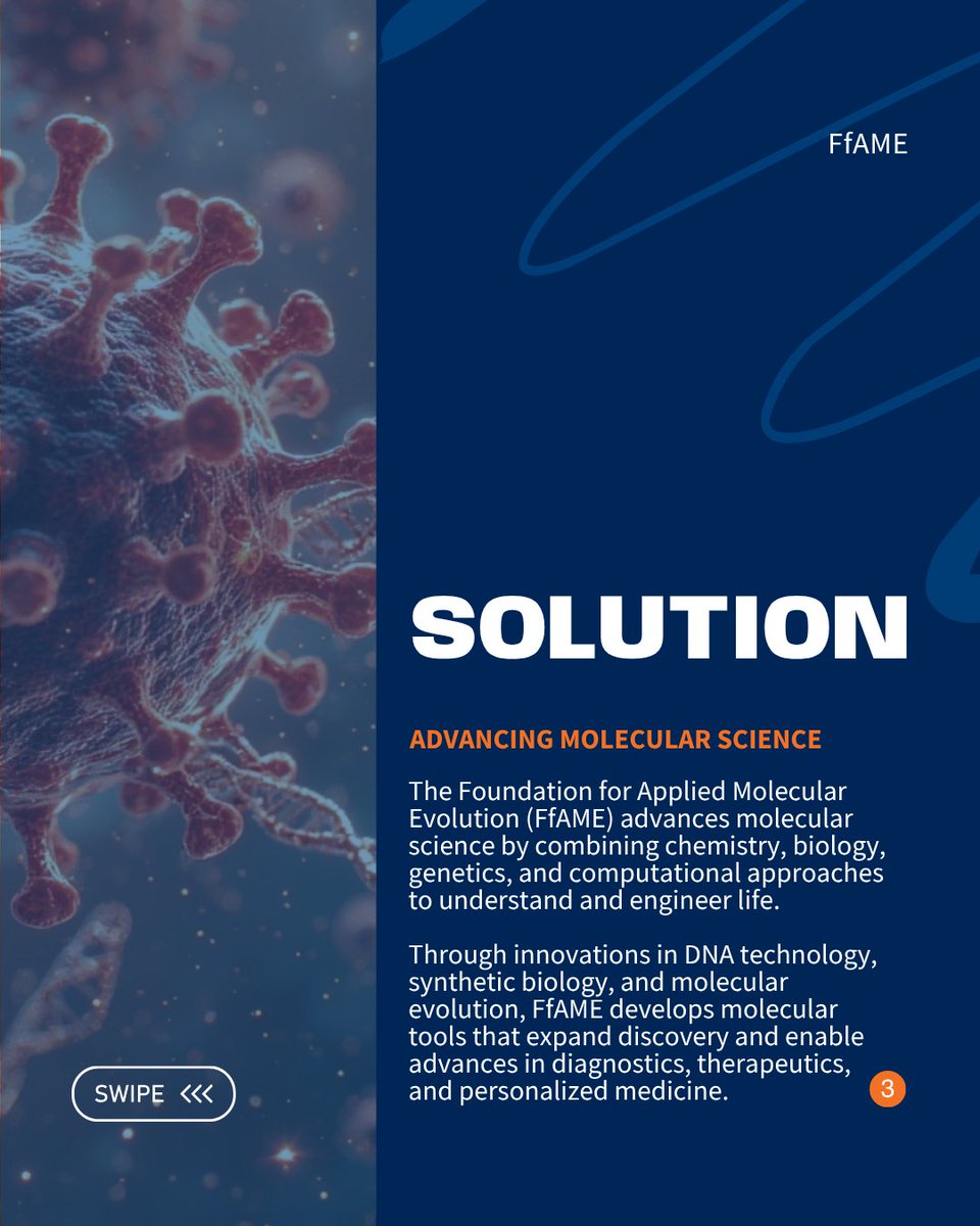 UFAccelerate's tweet photo. The Foundation for Applied Molecular Evolution (FfAME), a @UFAccelerate client, is revolutionizing molecular science to explore new ways biology may aid in developing the next generation of diagnostic tools.
π Learn more: https://t.co/MynHWFaMfJ
#FfAME #Biotech https://t.co/9g4Ty3Y56v