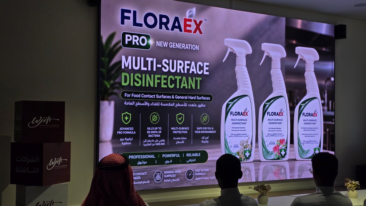 FLORAEX_SA's tweet photo. #FLORAEX™ introduces the new generation of Multi-Surface Disinfectant PRO.

✅ Food-grade formula
✅ For food-contact &amp; general surfaces
✅ Up to 99.999% #disinfection efficacy when used as directed

#FoodSafety #IndustrialHygiene #SurfaceDisinfection https://t.co/uPeBOFzzvN