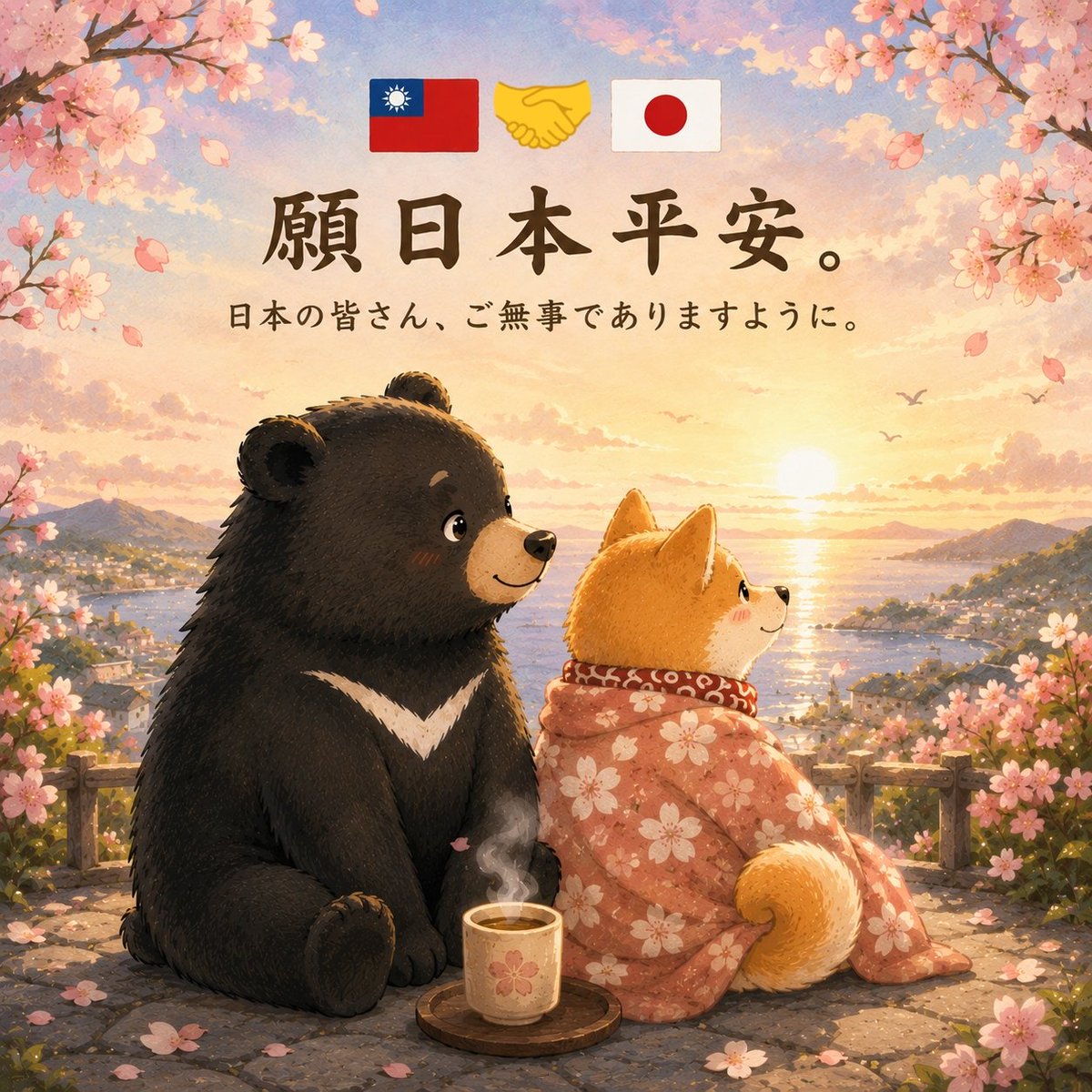 yangni1111's tweet photo. 日本の皆さん、ご無事でありますように https://t.co/sCKhNjgkLS