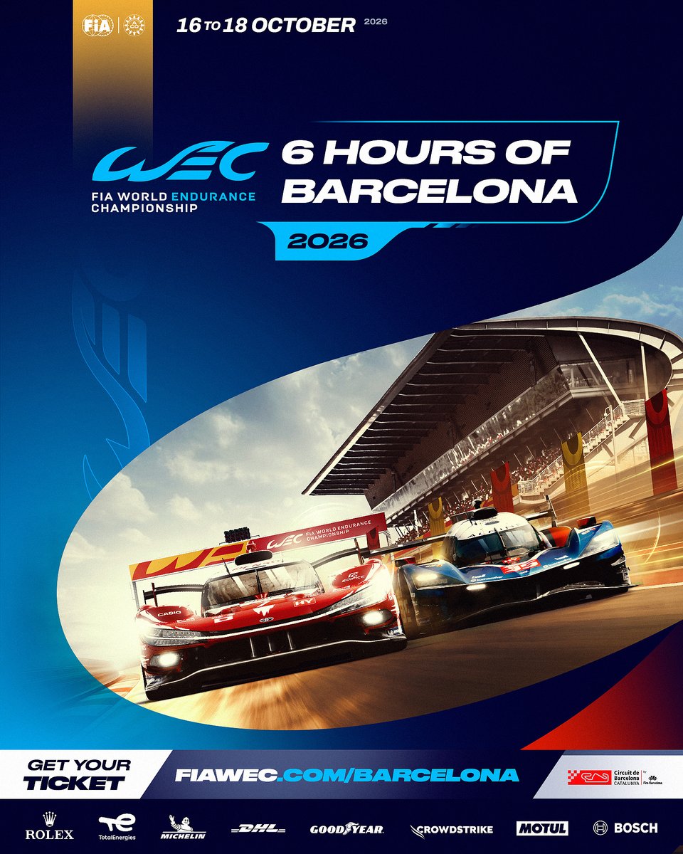 Circuitcat_eng's tweet photo. Who was asking for tickets to the #WEC #6HBarcelona? Well, here they are! 🤩

✅ 1-day or 3-day tickets 
✅ Tickets with paddock access 
✅ Pit Walk on Saturday and Sunday 
🤩 Free tickets for #socCircuit season-pass members

🎟️ https://t.co/SkBV3WlwVo https://t.co/XtxYrHqJNZ