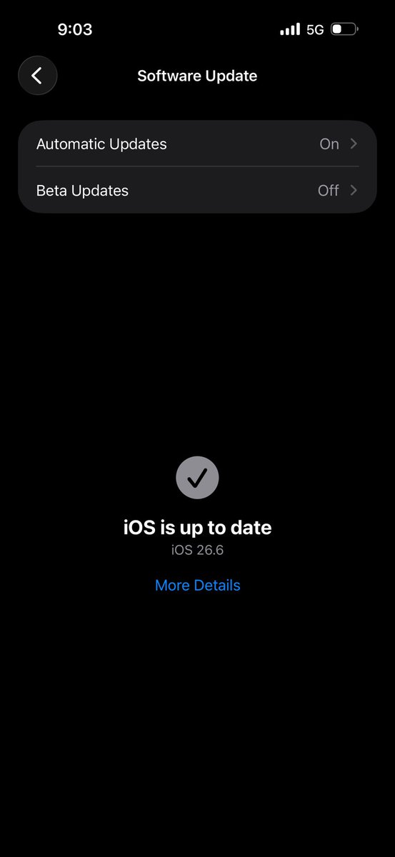 TechJeankster's tweet photo. So far iOS 26.6 has been very smooth on my 17 Pro Max. Also battery life seems to be better 👌🏽 so nice work Apple! https://t.co/alXN5Hjx5Q