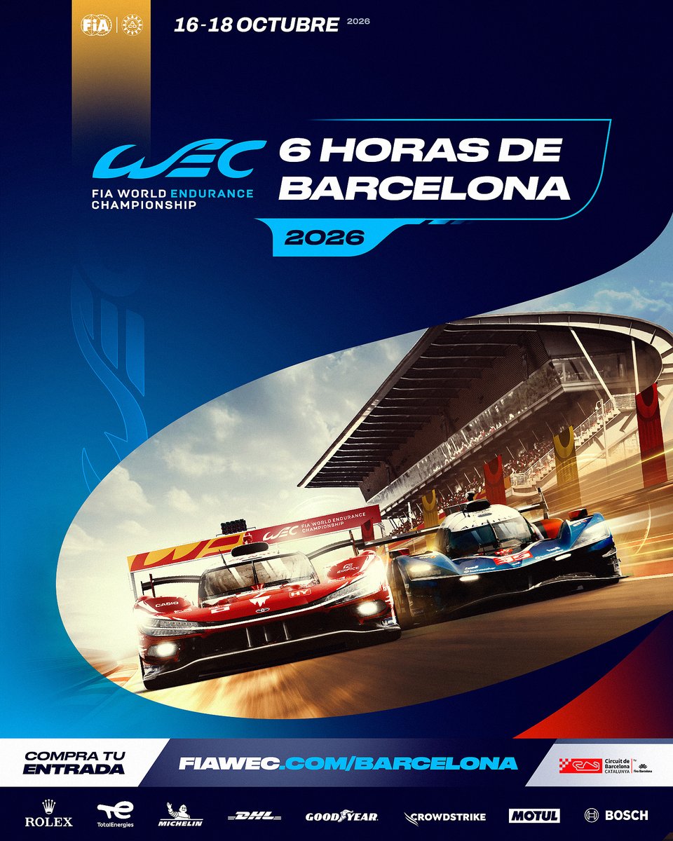 Circuitcat_es's tweet photo. Quién iba pidiendo las entradas para las #6HBarcelona del #WEC? Pues aquí las tenéis! 🤩

✅ Entradas de 1 día o de 3 días
✅ Entradas con acceso al paddock
✅ Pit Walk el sábado y el domingo
🤩 Entradas gratis para los Abonados #socCircuit

🎟️ https://t.co/pMe4ELvt1g https://t.co/fd2vJsU3nf
