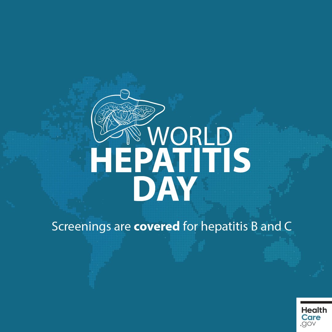 HealthCareGov's tweet photo. Know your risk for hepatitis and talk with your doctor about which options for preventive care are right for you. Your https://t.co/eTfU7hSMWR plan covers screenings for hepatitis B and C. Learn more: https://t.co/tSNTJzWKmE   #WorldHepatitisDay https://t.co/rWTug3GfF3