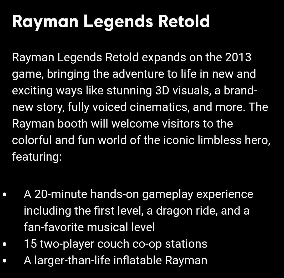 raymanmerch's tweet photo. NEWS: Rayman Legends Retold will be at gamescom 2026! There will be a Rayman booth hosting a playable demo and a "larger-than-life inflatable Rayman."

There will also be a community lounge hosting a live session on "Rayman anniversary celebrations and new reveals." https://t.co/Lv8QGCPmTO