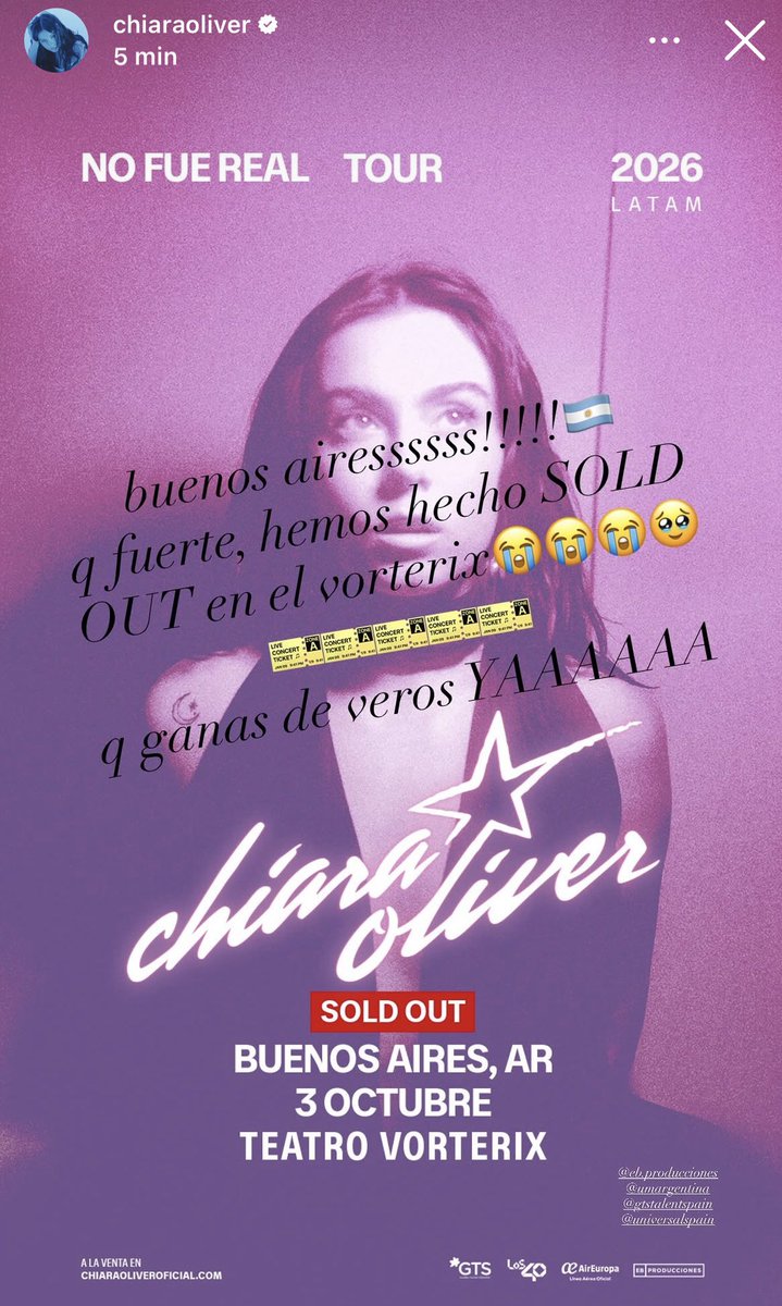 yoursreche's tweet photo. imagínate llenar dos veces una trastienda con su primera gira y ahora volver a argentina con su primer disco haciendo SOLD OUT simplemente en un vorterix(!!!!). es que la demanda y lo TANTO que se merece 😭 https://t.co/qDeSTdiqP4