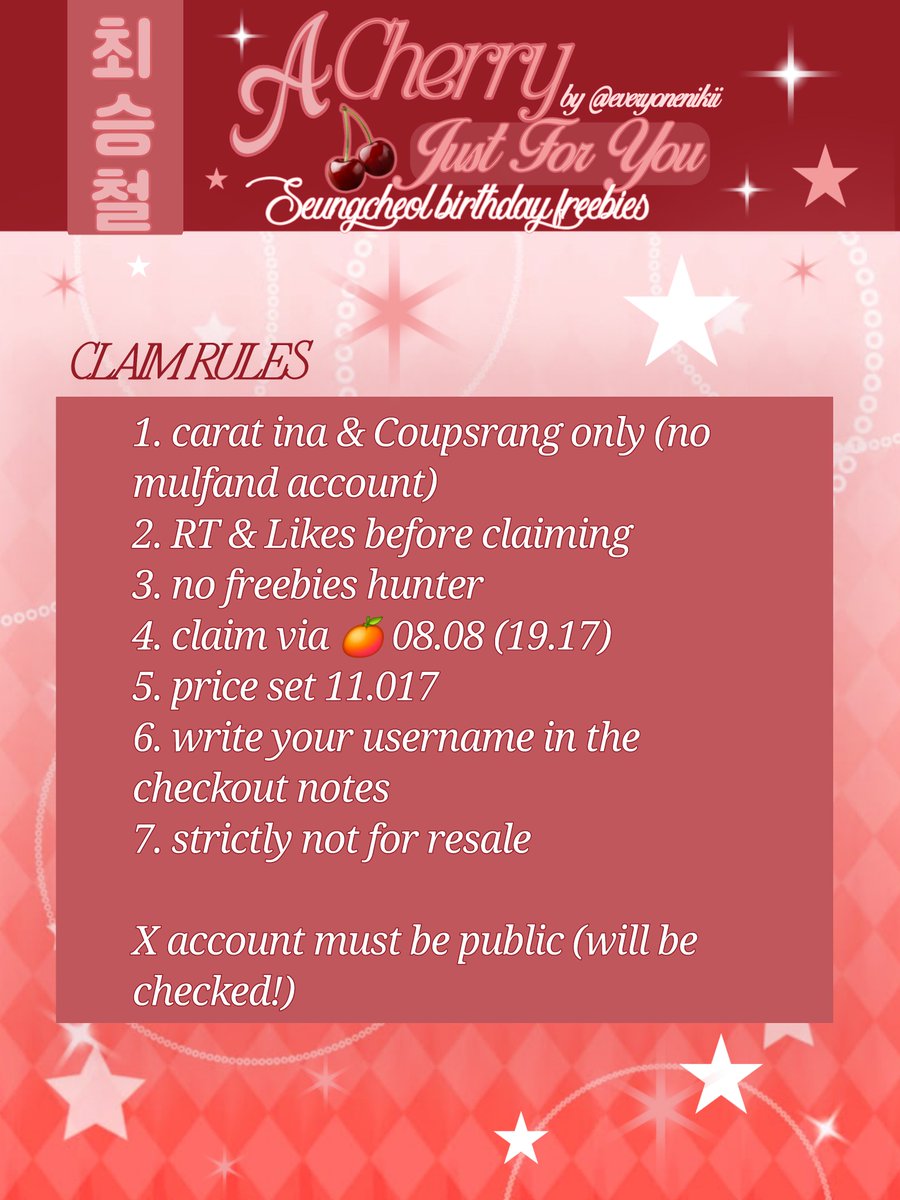 everyonenikii's tweet photo. 𝙎𝙘𝙤𝙪𝙥𝙨 𝘽𝙞𝙧𝙩𝙝𝙙𝙖𝙮 𝙁𝙧𝙚𝙚𝙗𝙞𝙚𝙨 🍒
by @everyonenikii

~ Check the T&amp;C
Open for Freebies Trade (selective)

Link will be shared 08.08 (19.00) https://t.co/BAkeJ6GWoV