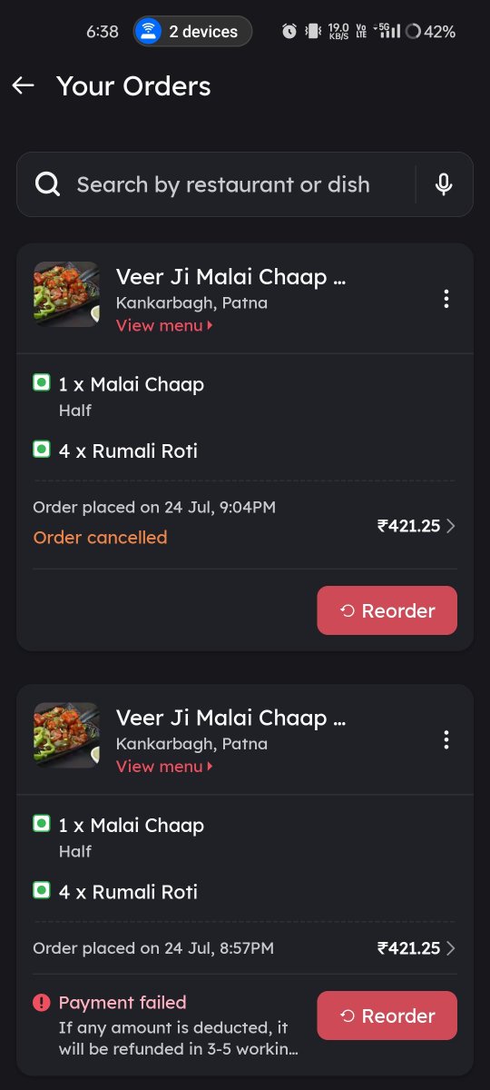JustinRishav's tweet photo. I ordered food from Zomato and still haven't received a refund, and I'm being told it won't be refunded.  all my money has been deducted....@zomato @deepigoyal https://t.co/owHM69qLOW
