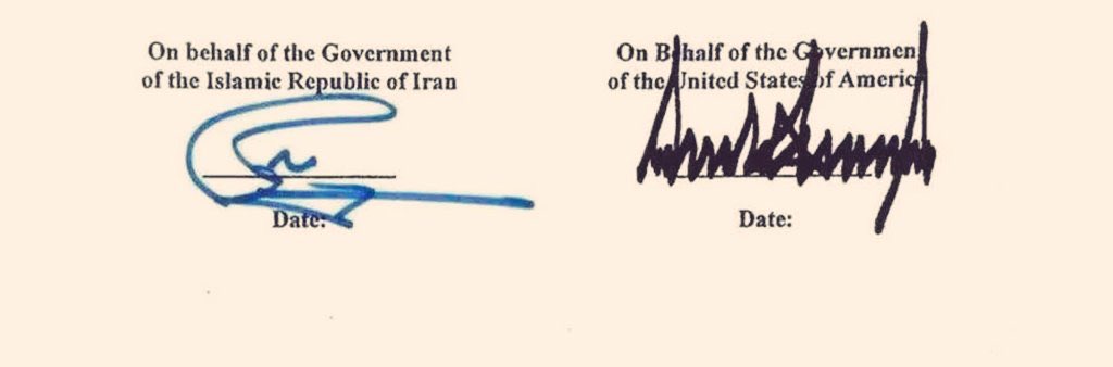 mh_chavoshi's tweet photo. راست میگن؛ تصمیم مذاکره با دولت نیست، با رهبره!

اینم امضای ترامپ و رهبر https://t.co/UYSrJA4kLe