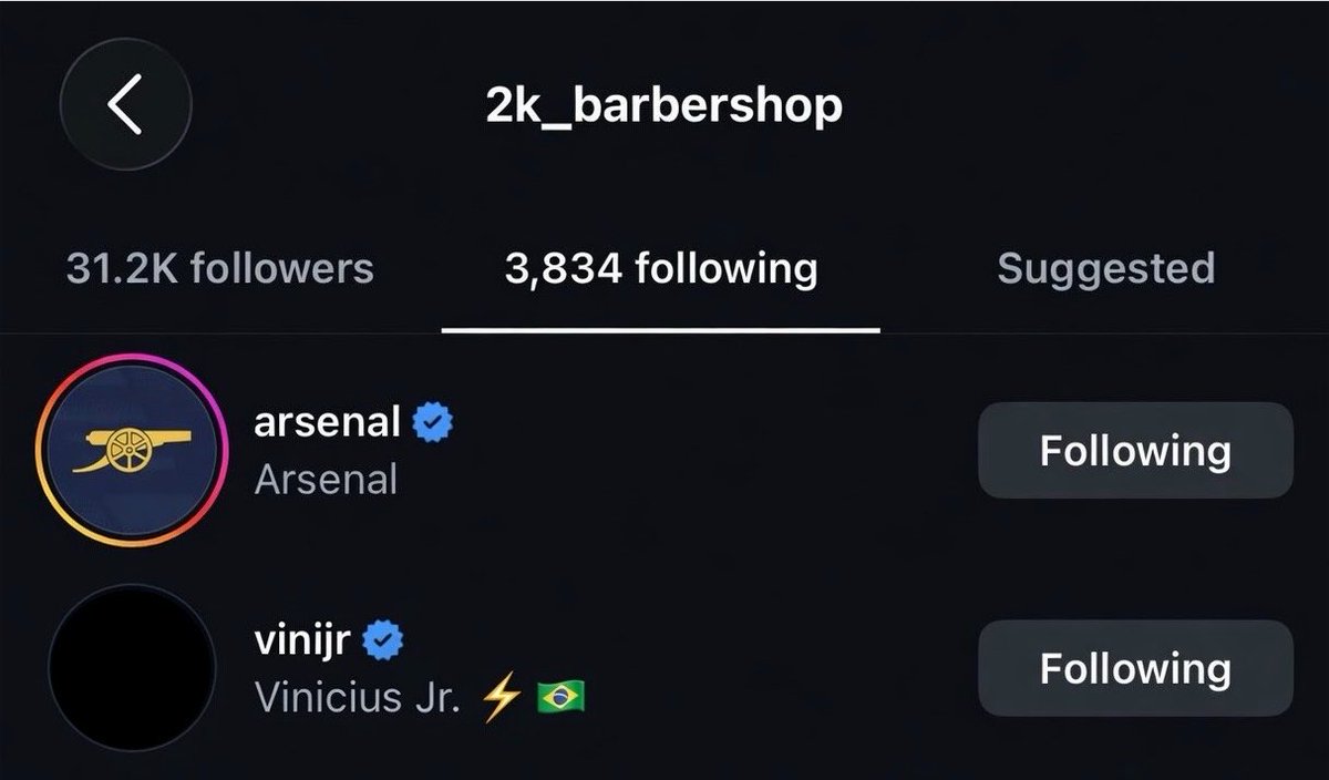 simiafc's tweet photo. 🚨EXCL: VINI’S BARBER STARTED FOLLOWING ARSENAL ON INSTAGRAM https://t.co/XXpsFp8OWN