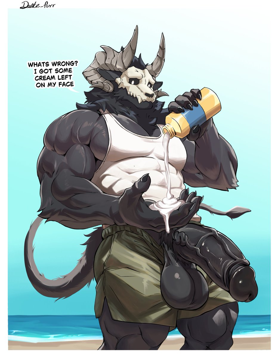 Dante_furr's tweet photo. Your gaze is making him nervous.

Comm: @elsifthewolf 🫶
#furry #art #bara #skull #summer https://t.co/BgY23SLvbQ
