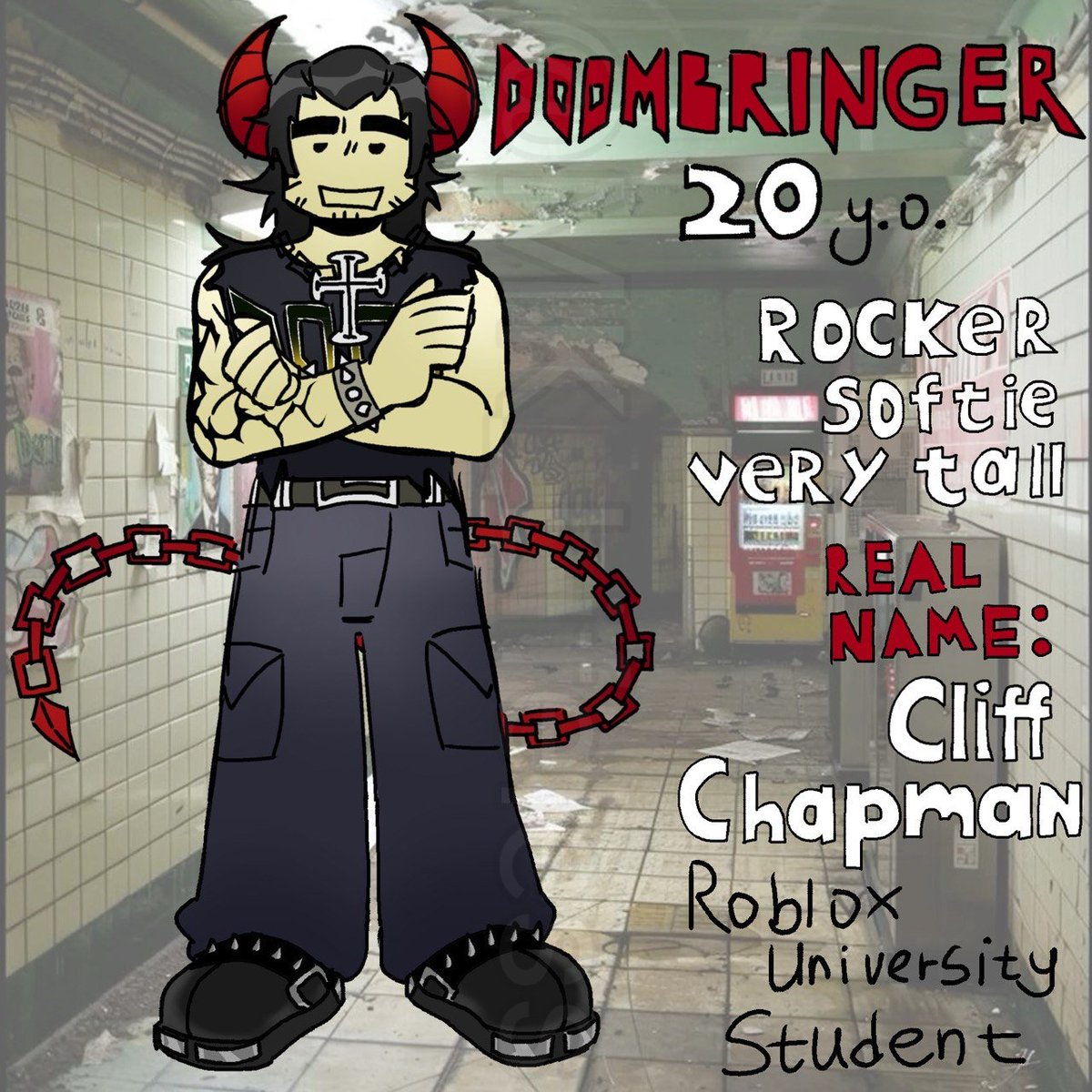 MK_Lifeless's tweet photo. Builderdoom college au! Quite old drawing. It wasn't meant to be serious so it's kinda funny, lol. #Builderdoom #Builderman #Doombringer #Roblox Doom's outfit is based of his old avatar. https://t.co/kryyqtSeax