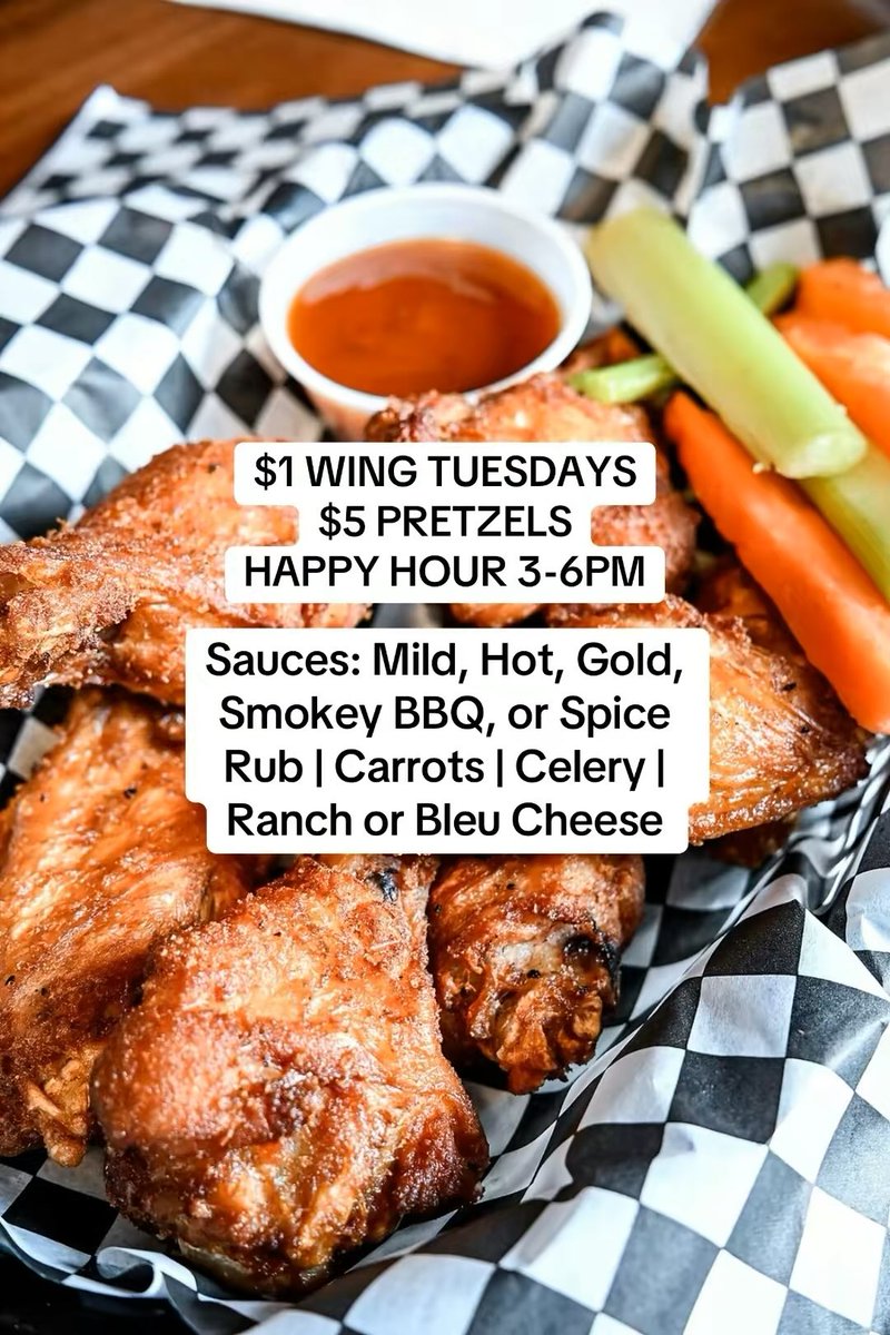 DNVRBAR's tweet photo. Tuesday Funday?! Why not. 😏
We’ve got deals you definitely don’t wanna skip:
🍗 $1 Wings
🥨 $5 Pretzels
🍺 $5 Left Hand
🍺 $5 Odell IPA
⏰ Happy Hour from 3–6PM
Make Tuesday a night to forget. 😉 See you at DNVR Bar!
#DenverEats #DenverHappyHour #TuesdayFunday #DNVRBar https://t.co/PuDEmr1W92