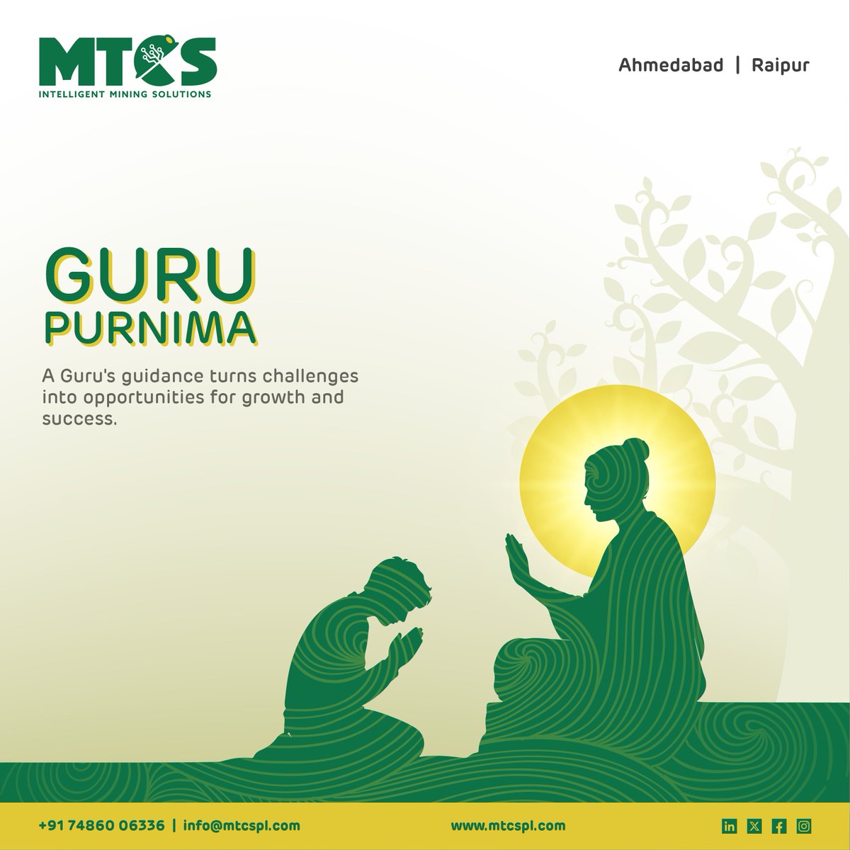 mtcspl's tweet photo. Great achievements begin with great guidance. This Guru Purnima, we thank every mentor, teacher, and guide whose wisdom inspires growth, innovation, and lifelong learning. 

Happy Guru Purnima! 

#HappyGuruPurnima #MTCS https://t.co/KZ4pVHeNEU