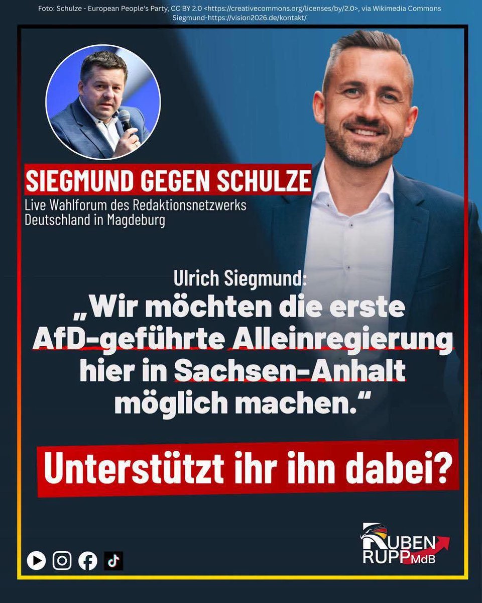 von_blauweide's tweet photo. Ulrich Siegmund kriegt alle erdenkliche Unterstützung für seinen Erfolg. Gemeinsam sind wir stark - mit Optimismus und klarer Vision  für Sachsen-Anhalt! Auf ein starkes Miteinander und eine erfolgreiche Zukunft ! 🤝🏻💙🇩🇪 https://t.co/6jEixtE0hn