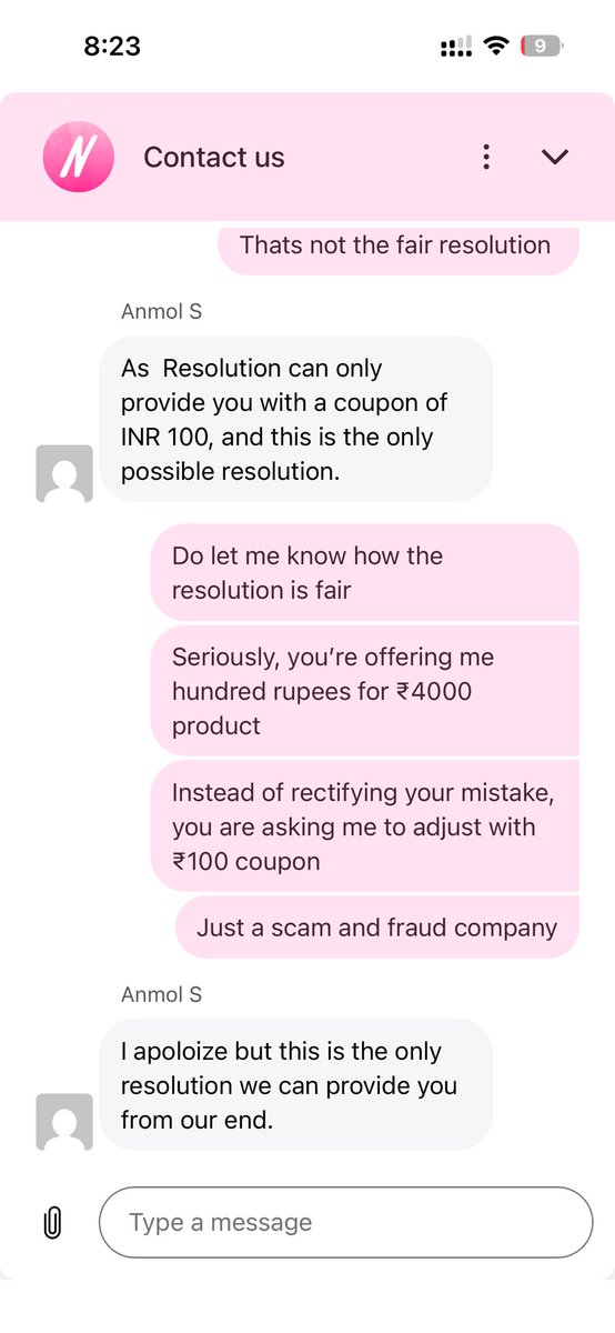 H__Agarwal's tweet photo. @MyNykaa @nykaacares Never trust Nykaa,instead of delivering a lipstick of 3.4 g I got 0.8 g. Even after replacement, they did same thing and now they are offering 100rs coupon for rs.3000 lipstick. Deliver the correct product or else I’m going to file a case in consumer court. https://t.co/K5StIs33JS