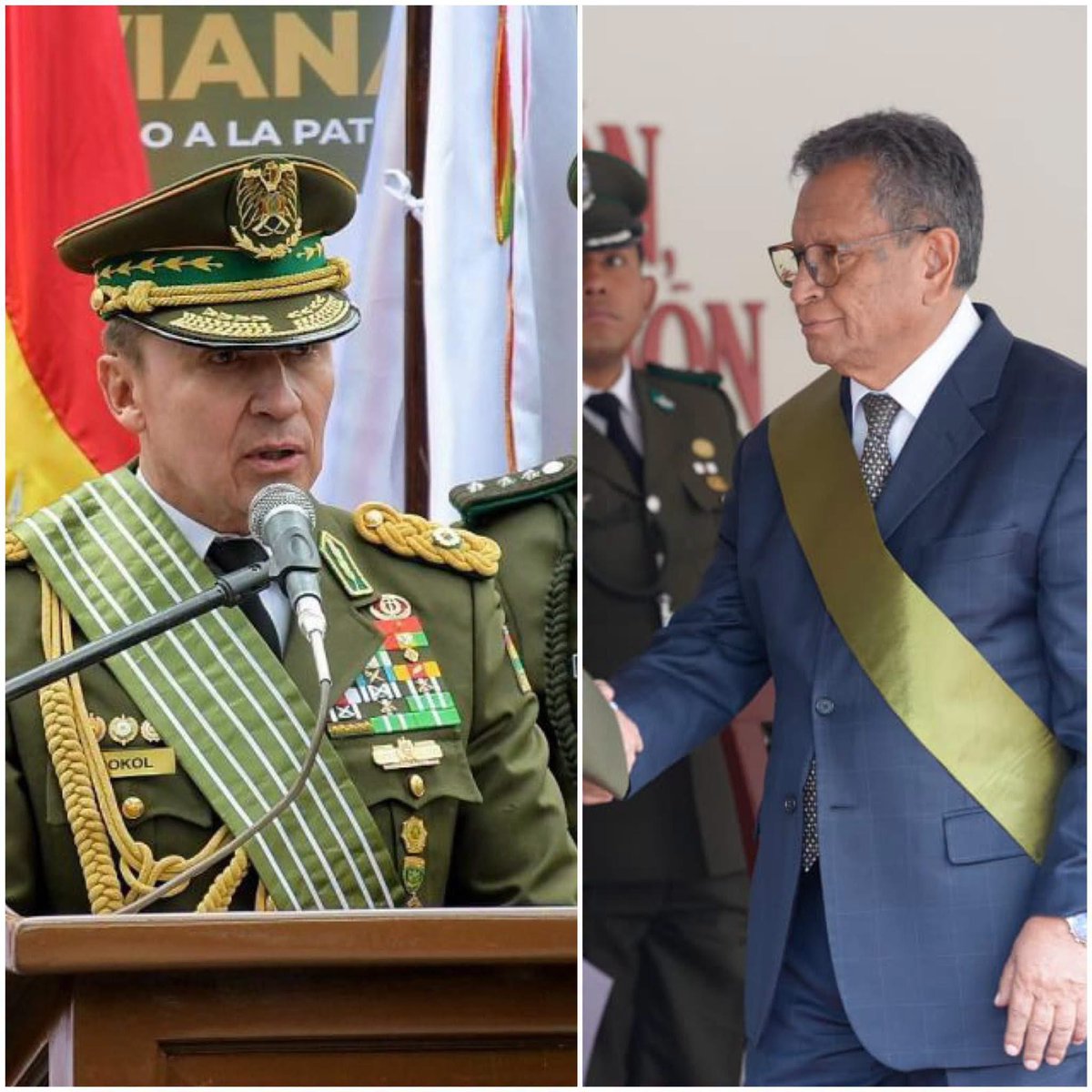 reddtvoficial's tweet photo. Silencio del Gobierno y Policía tras audio que revela recaudación $us 2 millones para influir en sucesión policial

El ministro de Gobierno, #MarcoAntonioOviedo, y el comandante general de la Policía Boliviana, #MirkoSokol, mantienen silencio frente al escándalo generado por un audio atribuido al propio jefe policial, en el que se denuncia una recaudación de $us 2 millones realizada por un grupo de ocho mayores de la institución, conocidos como los “golden”.

De acuerdo con el contenido del audio, ese dinero habría sido entregado a un coronel que buscaría convertirse en el sucesor de Sokol al mando de la Policía. En la grabación se afirma además que los recursos estaban siendo ofrecidos al ministro de Gobierno y a personas vinculadas al Poder Ejecutivo con el supuesto objetivo de influir en la designación del próximo comandante general.

La revelación ha provocado serios cuestionamientos, ya que las afirmaciones involucran presuntos hechos de extrema gravedad relacionados con la cúpula policial y altas autoridades del Gobierno. Sin embargo, hasta el momento, ni el ministro Marco Antonio Oviedo ni el comandante Mirko Sokol han emitido una explicación pública sobre el contenido del audio o las denuncias que allí se realizan.

Las declaraciones describen posibles hechos que ameritarían una investigación para establecer si existió una red de recaudación irregular, un intento de influir en la designación del mando policial o la eventual comisión de otros delitos.