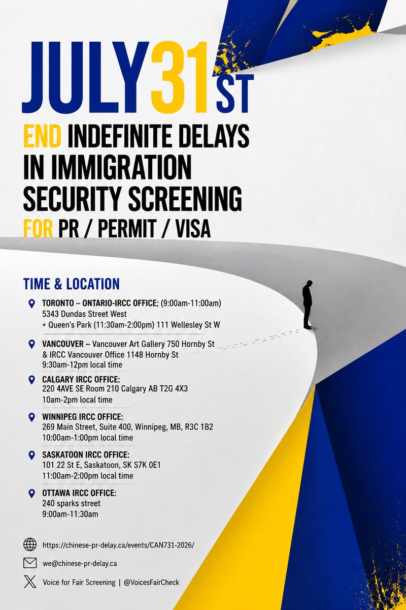 VoicesFairCheck's tweet photo. 3 days left! 
Passed eligibility years ago, yet stuck in security check endless delays. 
It’s time to bring fairness and transparency back to Canada immigration system.
@CBCNews @CitImmCanada @CanBorder @csiscanada @MarkJCarney @JulieDzerowicz 
@LenaMetlegeDiab https://t.co/wclO5f4lpC