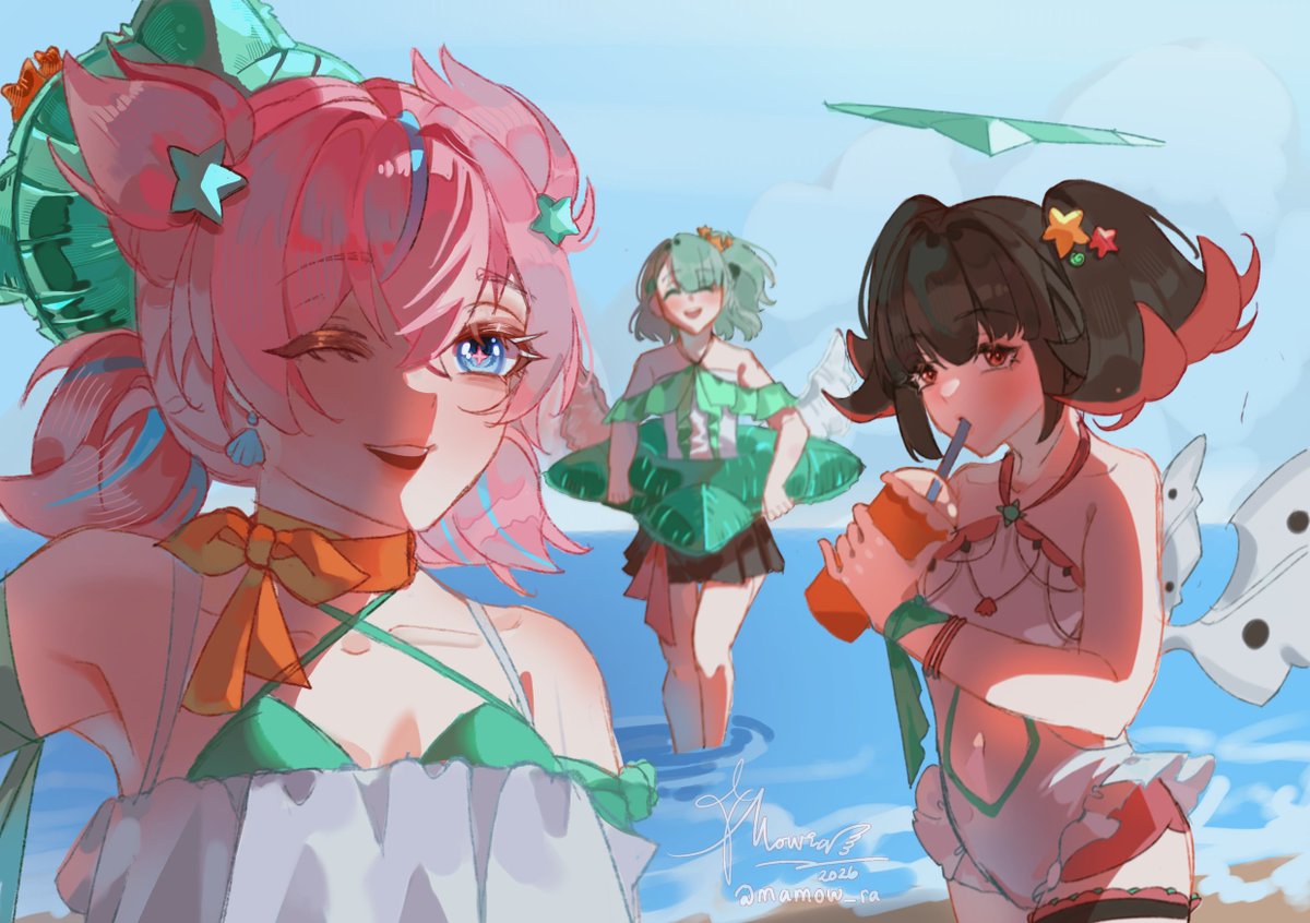mamow_ra's tweet photo. 🌴🌊 Summer Angels
#AngelsofDelusion #AoD #Aria #sunna #nangongyu https://t.co/uSdDeIKezg
