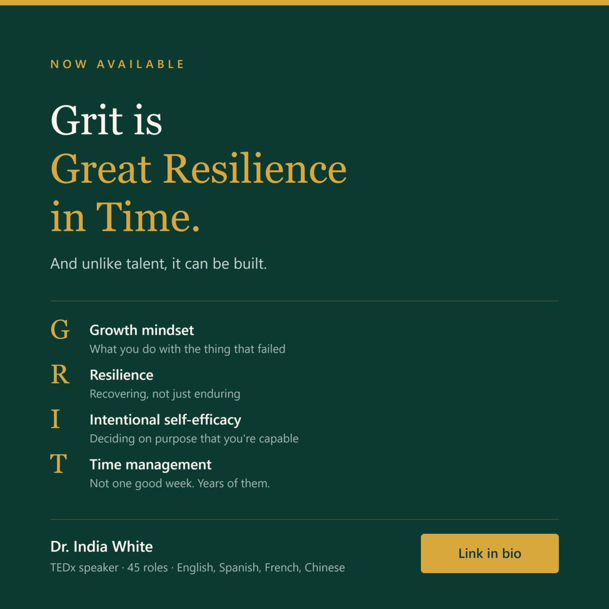 DrIndiaMath's tweet photo. I've spoken to over 100,000 people globally, and the #1 question I get is: "What can I take back to my people?"
For years, I didn't have a good answer. Now, I do. 📘 Introducing the G.R.I.T. Workbooks 
Shop here: https://t.co/57T1yHe6eG 

#GRIT #drindiawhite #ncte #GrowthMindset https://t.co/3RN8kM2rd7