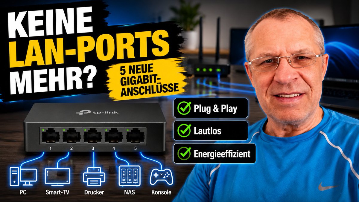 bondarenkotech's tweet photo. Keine freien LAN-Ports mehr?
Der TP-Link LS1005G erweitert dein Heimnetzwerk in wenigen Sekunden um fünf Gigabit-Anschlüsse – ganz ohne Einrichtung.
🌐 Test:
https://t.co/FxH4xpmNbA
🛒 Amazon:
https://t.co/CvjFBIWTfQ
#TPLINK #Netzwerk #Gigabit #Heimnetzwerk #SmartHome https://t.co/PDRT2MXuLn