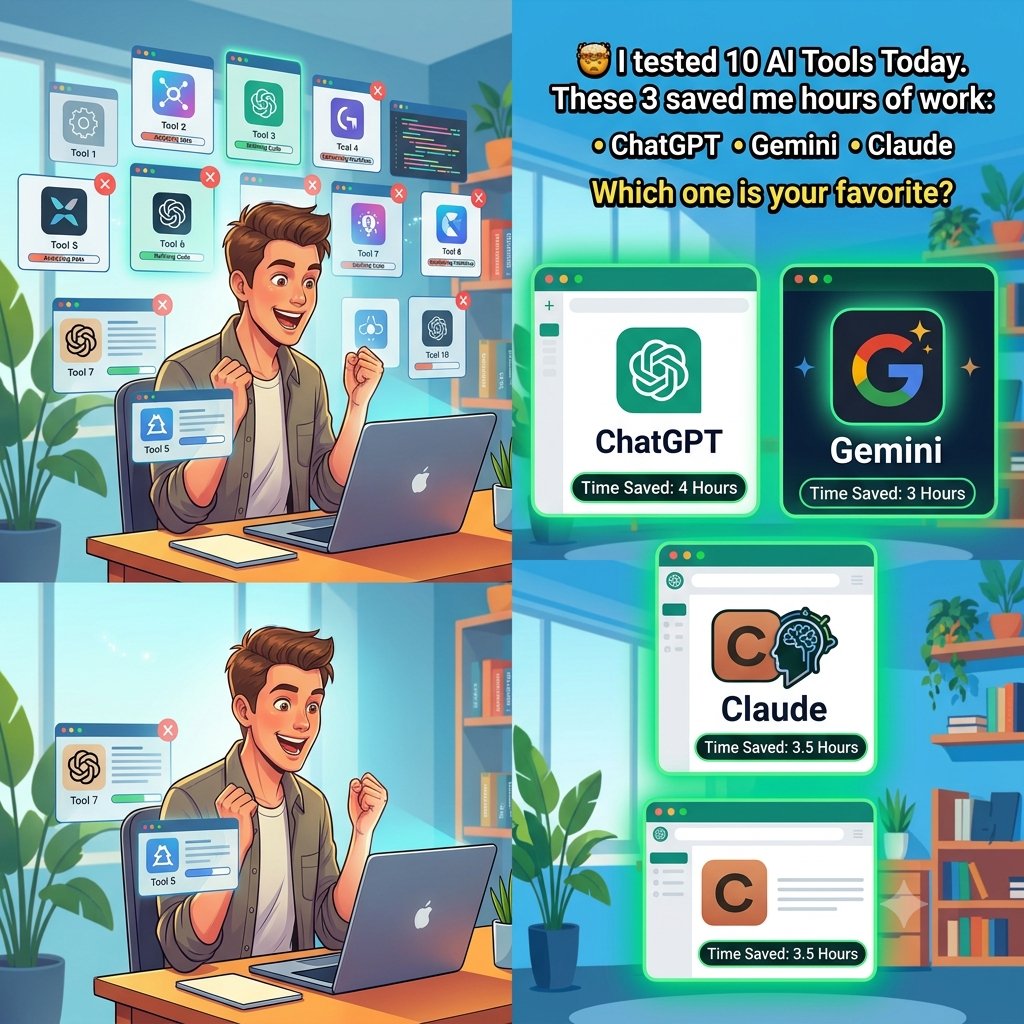 Romic_Ai's tweet photo. The best AI isn't the one with the most features—it's the one that saves you the most time. For me, that's ChatGPT. 🚀 https://t.co/9WKpQDAjWP