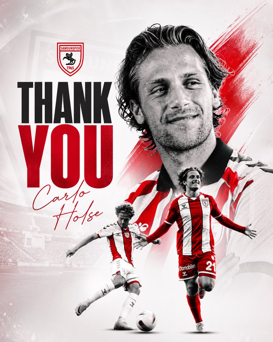 Sogutlubahce55's tweet photo. Üç sezon boyunca Atatürklü Arma için ter döktün, sahadaki mücadelen ve unutulmaz katkılarınla iz bıraktın. Büyük Samsunspor Taraftarı seni her zaman güzel anılarla hatırlayacak.

Her şey için teşekkürler Carlo. Yolun ve şansın açık olsun! ❤️🤍

#Samsunspor #CarloHolse #AtatürklüArma #Söğütlübahçe1984 #Kırmızıduvar2015