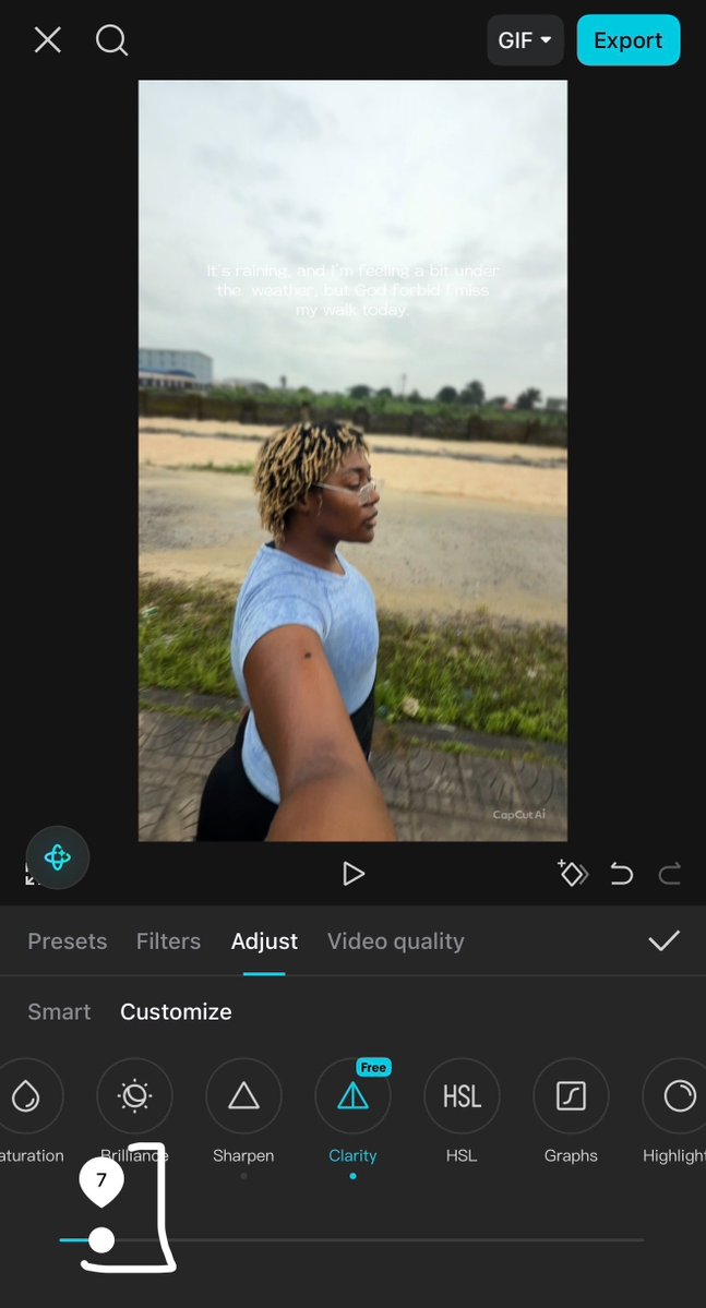 __iamcharis's tweet photo. If you want clear, crisp videos from CapCut, these are the export settings you should always use. Notice that AI Ultra HD is turned on.👇🏽

This is after you’ve increased Sharpness to 30 and Clarity to 7–10.

If you don’t want to use AI Ultra HD, increase Sharpness to 70 and Clarity to 10–15 instead.

Try it and let me know in the comments if it helped!