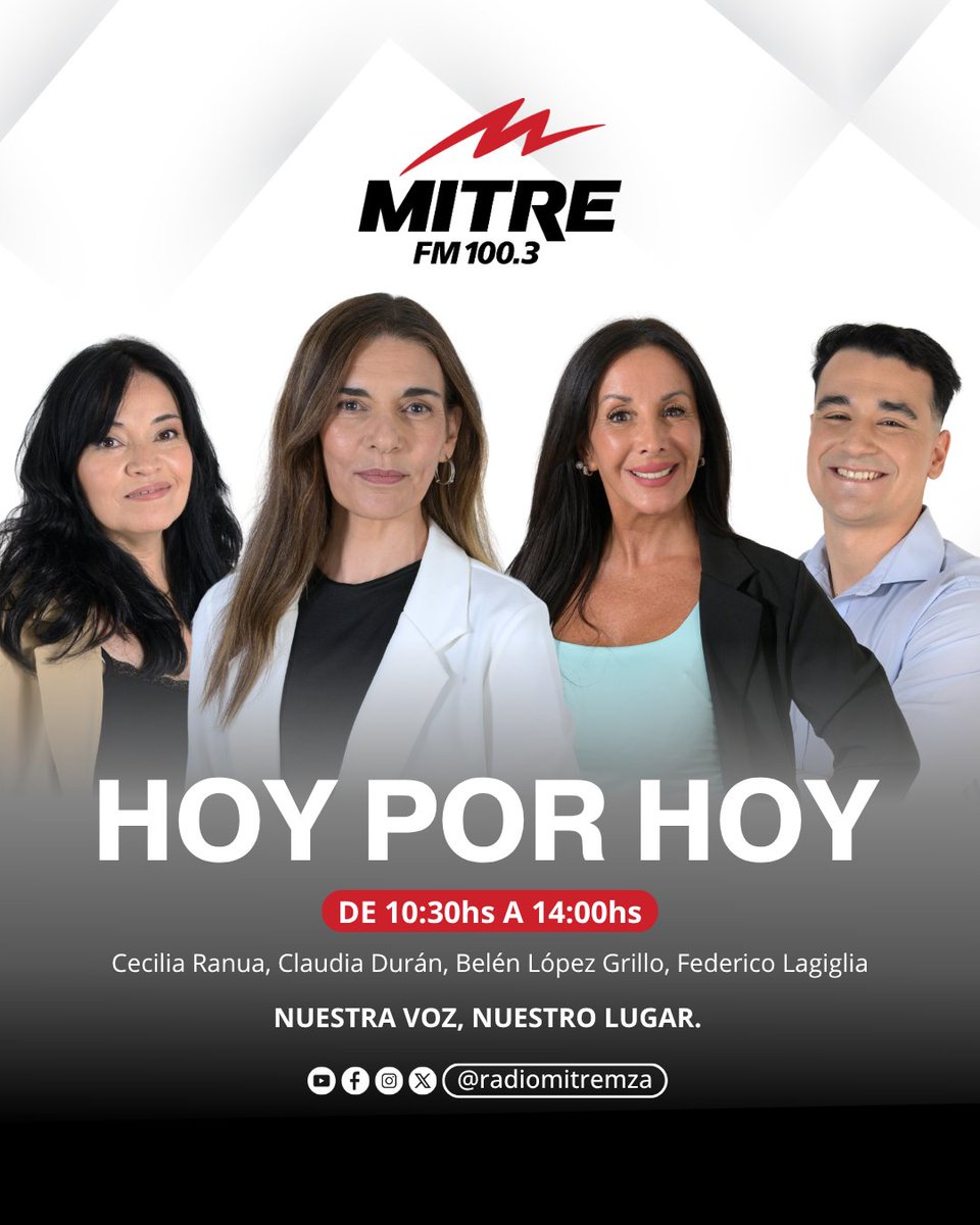 radiomitremza's tweet photo. #BuenaMartes ¡#Sumate a #HoyPorHoy! Te informamos y acompañamos hasta las 14.  
 💻https://t.co/2sxiQea3g9 
📻FM 100.3  
📱2615881003 https://t.co/KuUkhU6ERr