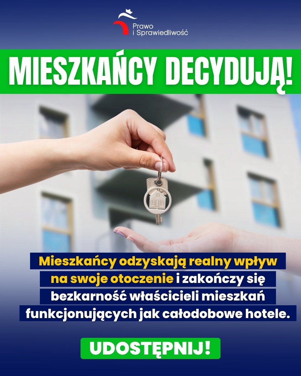 pisorgpl's tweet photo. ‼️ Mieszkańcy powinni odzyskać realny wpływ na to, co dzieje się w ich budynku. Czas skończyć z bezkarnością mieszkań funkcjonujących jak całodobowe hotele.
👉 Udostępnij! https://t.co/epUzgyPyhm