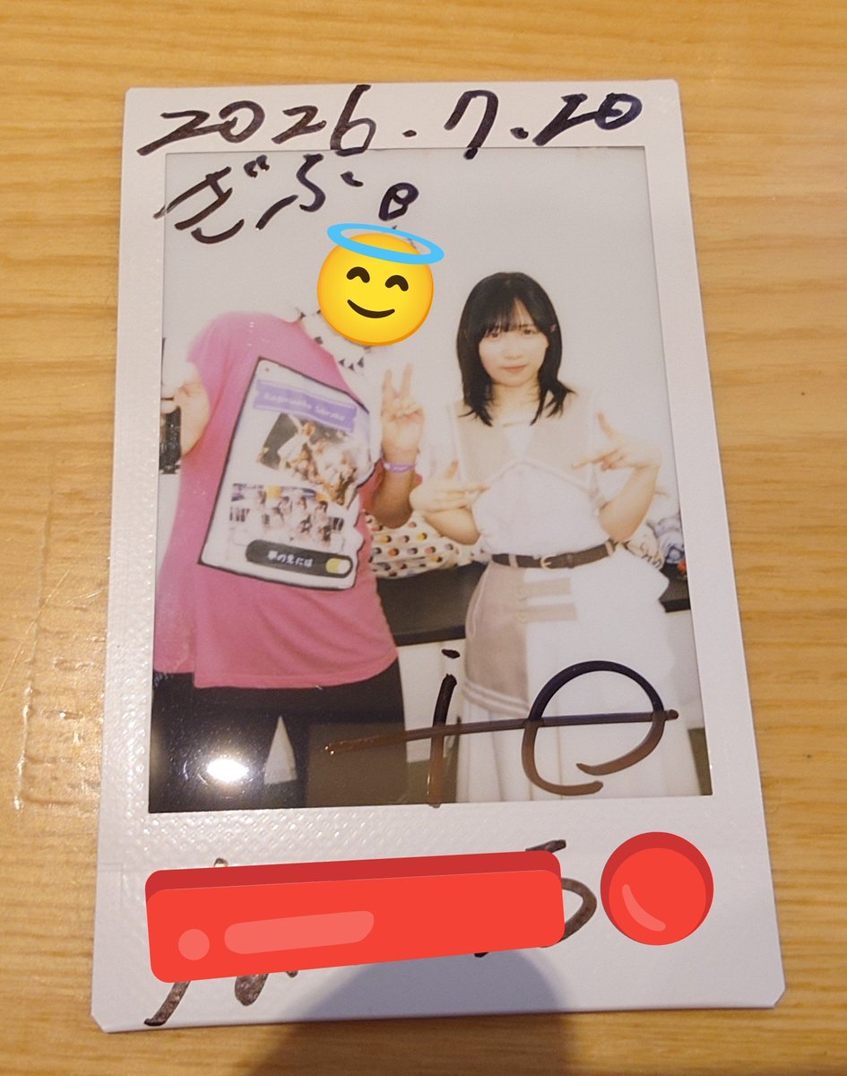7/20のチェキ③ 一十ちゃん、Tシャツ褒めてもらいました！ あと関ケ原
