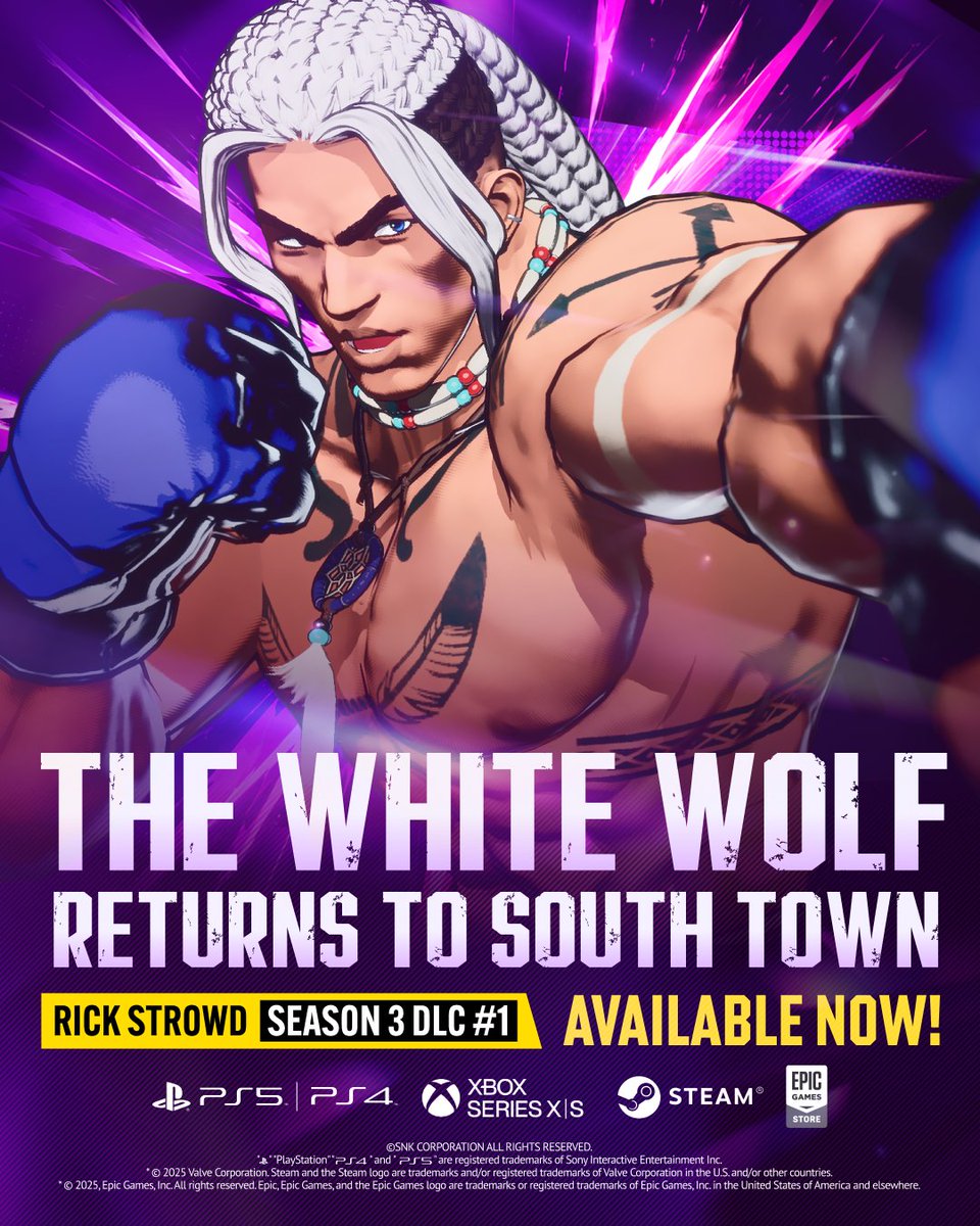 FATALFURY_PR's tweet photo. 1/6 ✅  

Rick Strowd is available now in the FATAL FURY: City of the Wolves Revenge Edition https://t.co/AGLnJd4B11