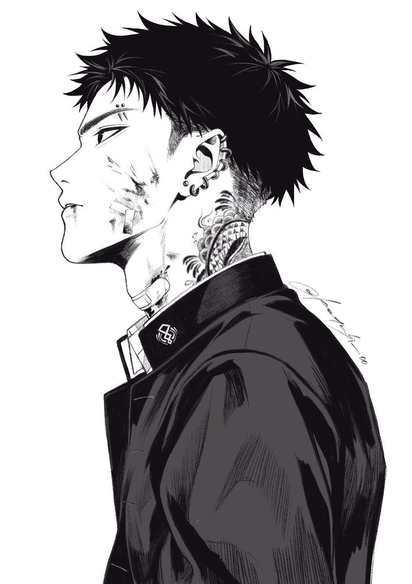 katabi_00's tweet photo. 学ランで怪我ってのも青春。 https://t.co/u88Uo8WloI