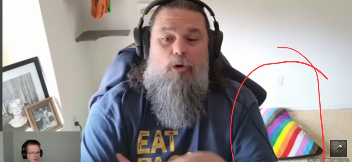 JD_773's tweet photo. @gtasix_ I canceled my pre-order for Gta 6.  A Rockstar "senior" employee just had to make sure this pillow was visible in his interview.  I see where this dev teams heads are at and its not good.  This game was made during peak woke. Why are they scared to drop gameplay?  No confidence! https://t.co/DVsaZga1zA