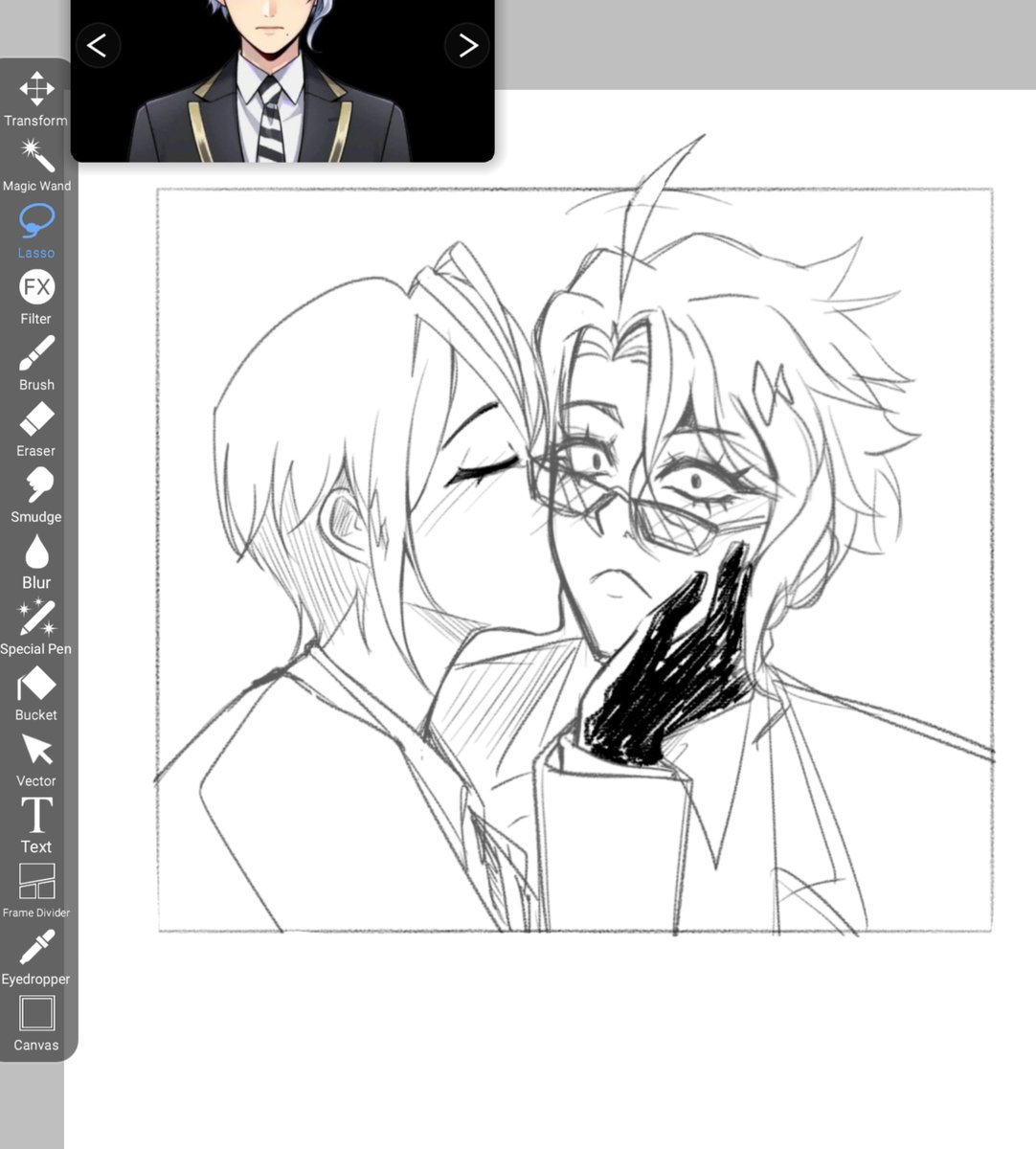 doreminteatoo's tweet photo. I had this wip and i never post it hello??? #azurido 🐙🌹 https://t.co/zPTuexH1A0