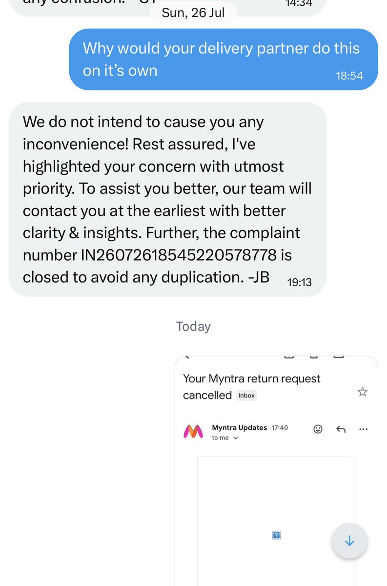 preeyah9999's tweet photo. @MyntraSupport you decline the return request until the window closes..YOU CHEATS!!! https://t.co/EUBqc1uuj8